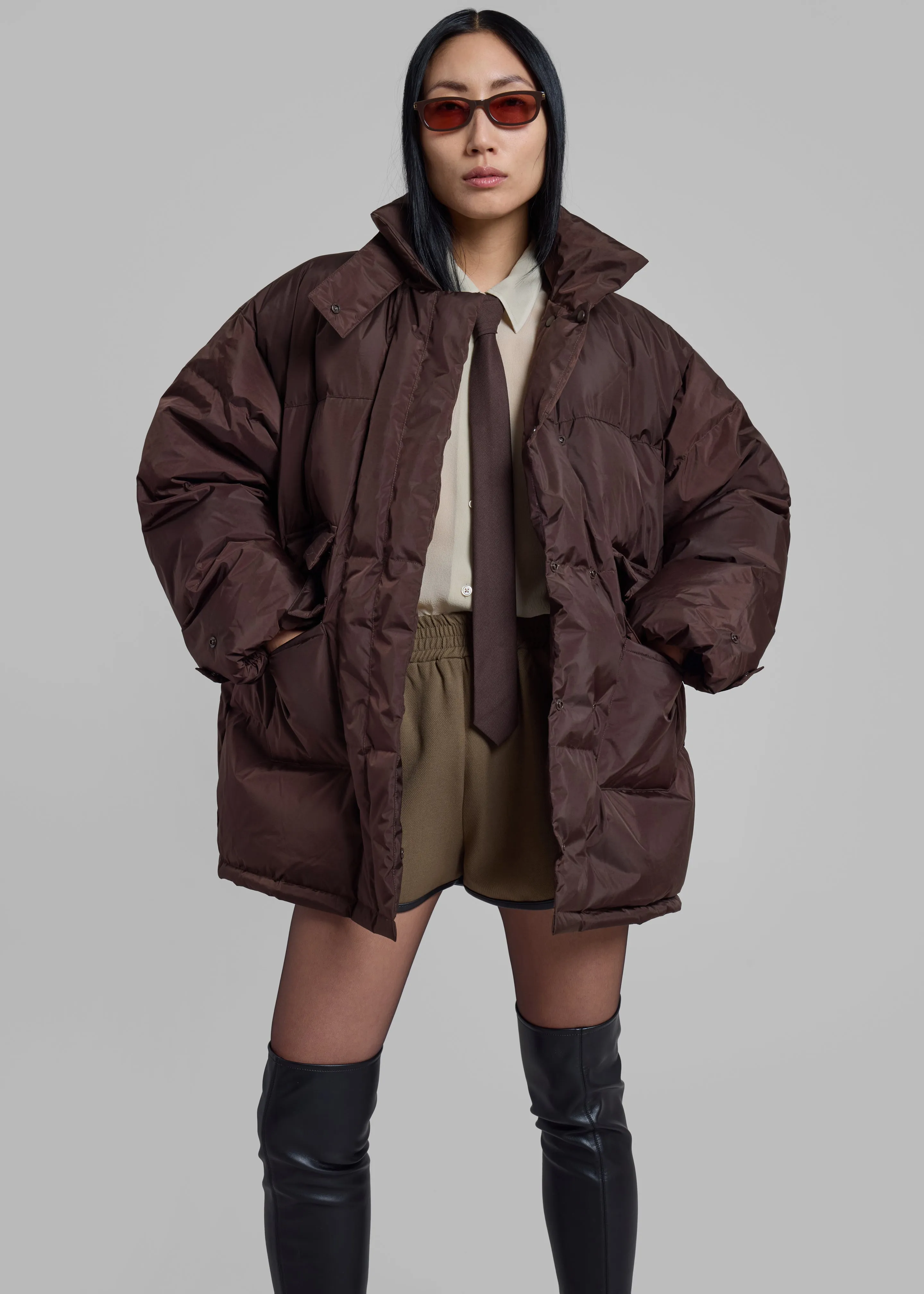Nixa Puffer Jacket - Brown sold by Frankie Shop product image thumbnail 3