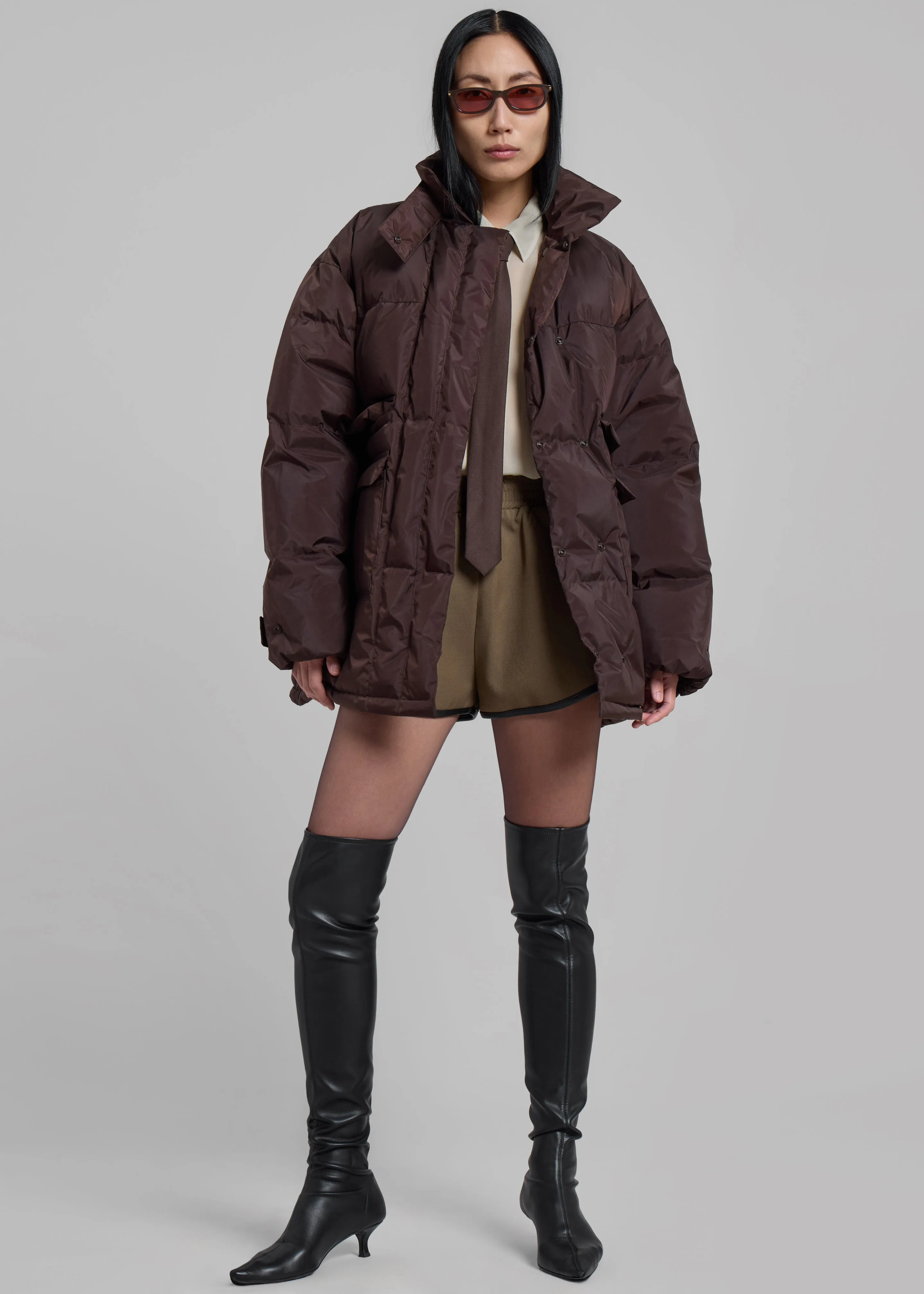 Nixa Puffer Jacket - Brown sold by Frankie Shop