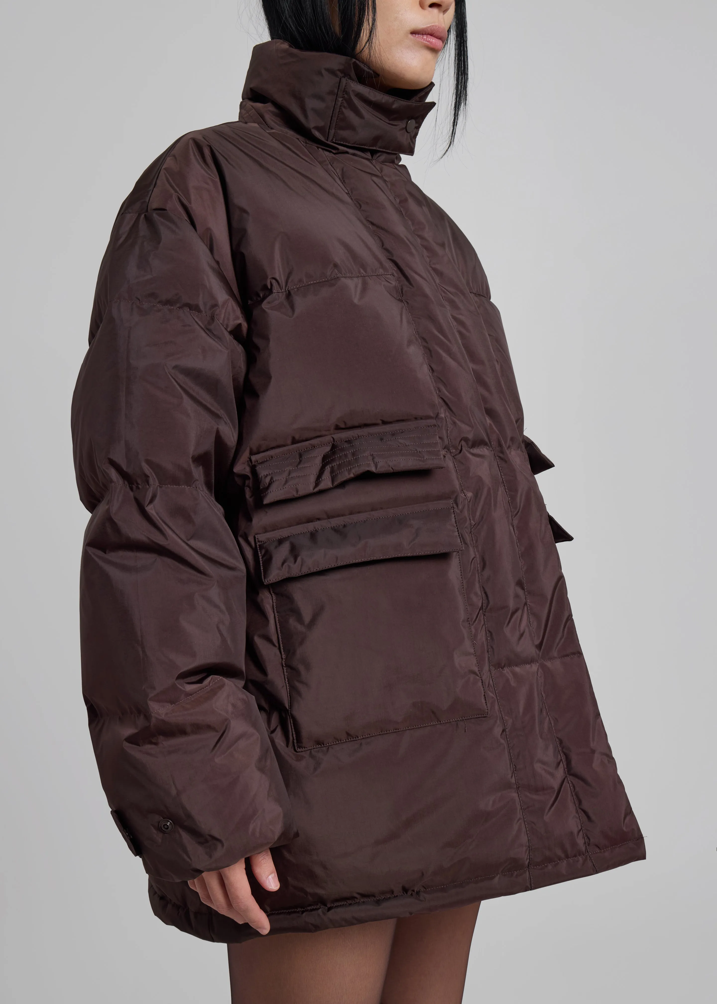 Nixa Puffer Jacket - Brown sold by Frankie Shop product image thumbnail 4
