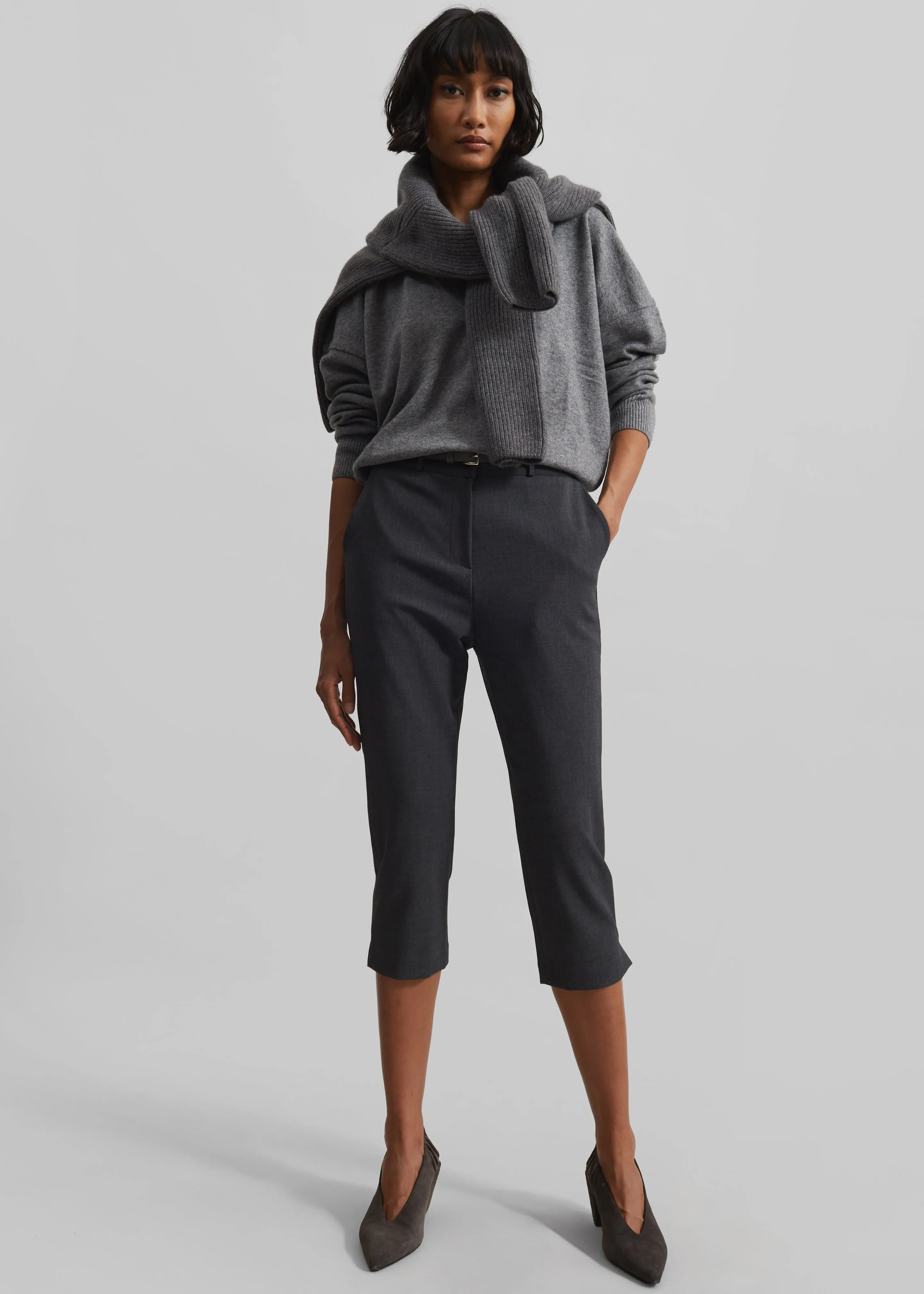 Orsha Capri Pants - Grey sold by Frankie Shop