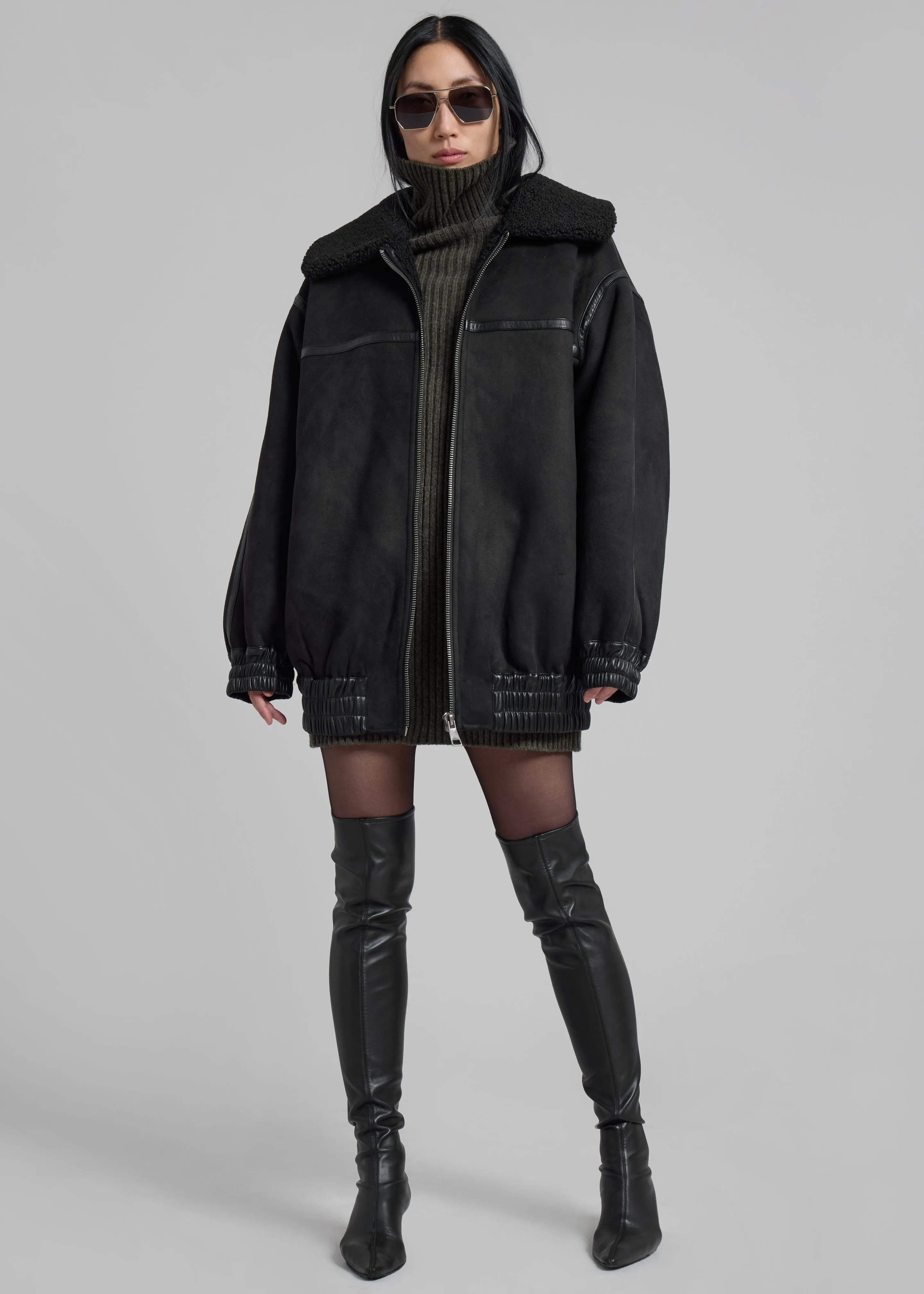 Rotate Oversized Bomber Jacket - Black sold by Frankie Shop product image thumbnail 4