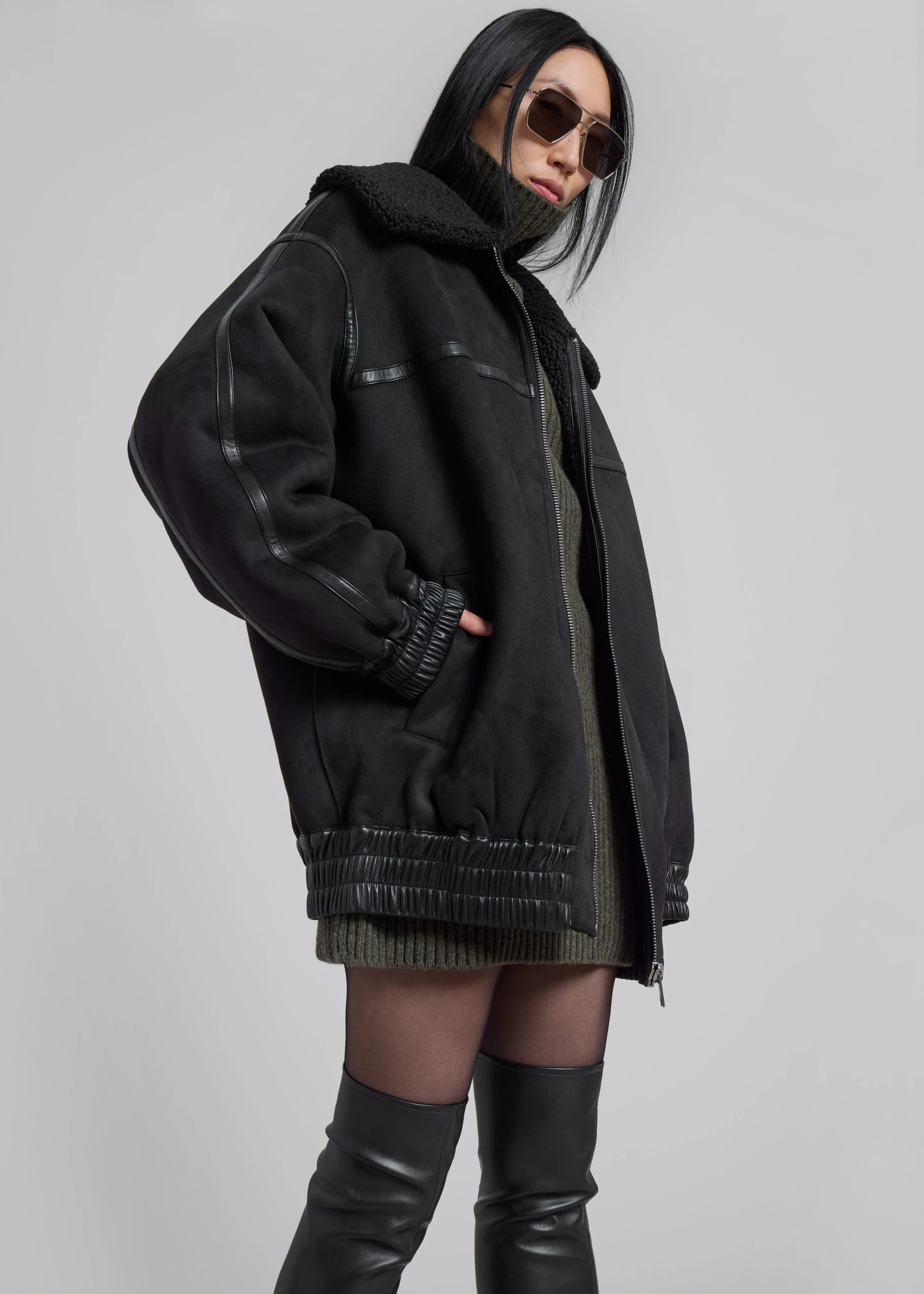 Rotate Oversized Bomber Jacket - Black sold by Frankie Shop product image thumbnail 2