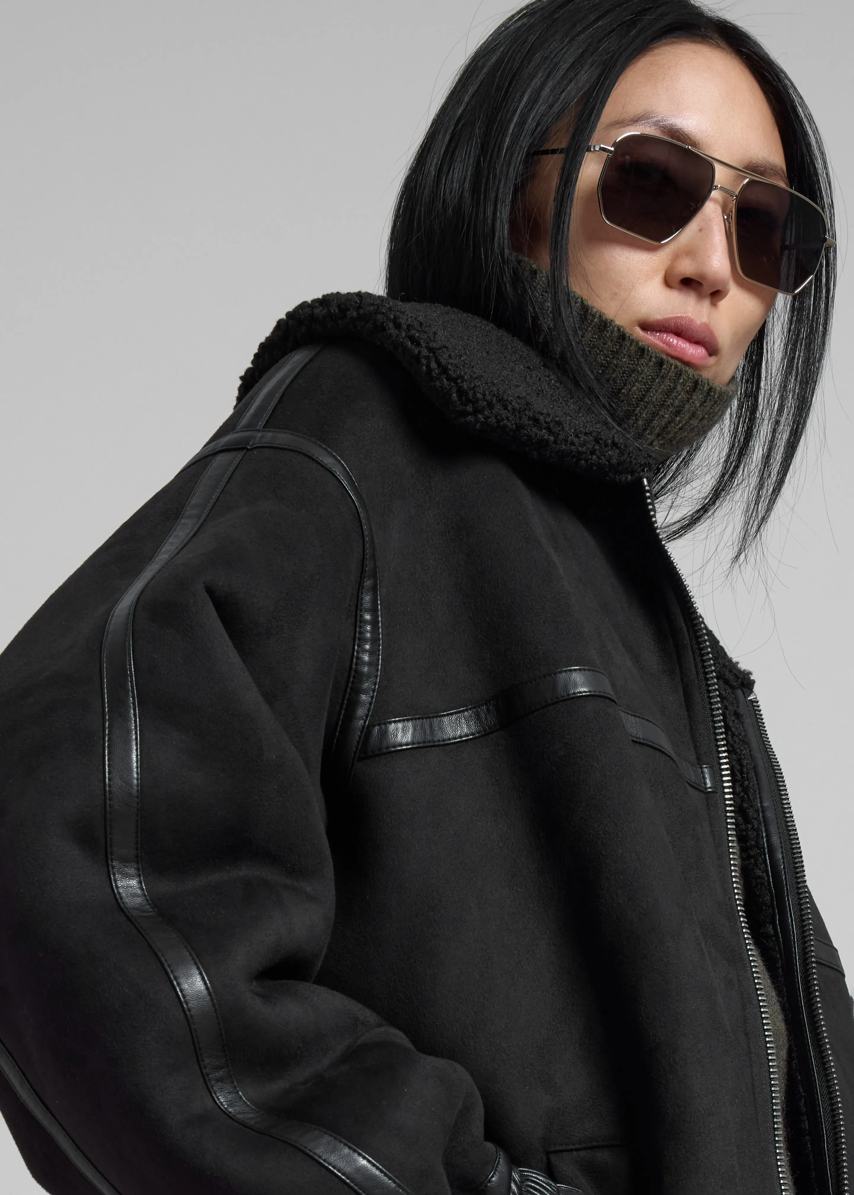 Rotate Oversized Bomber Jacket - Black sold by Frankie Shop product image thumbnail 5