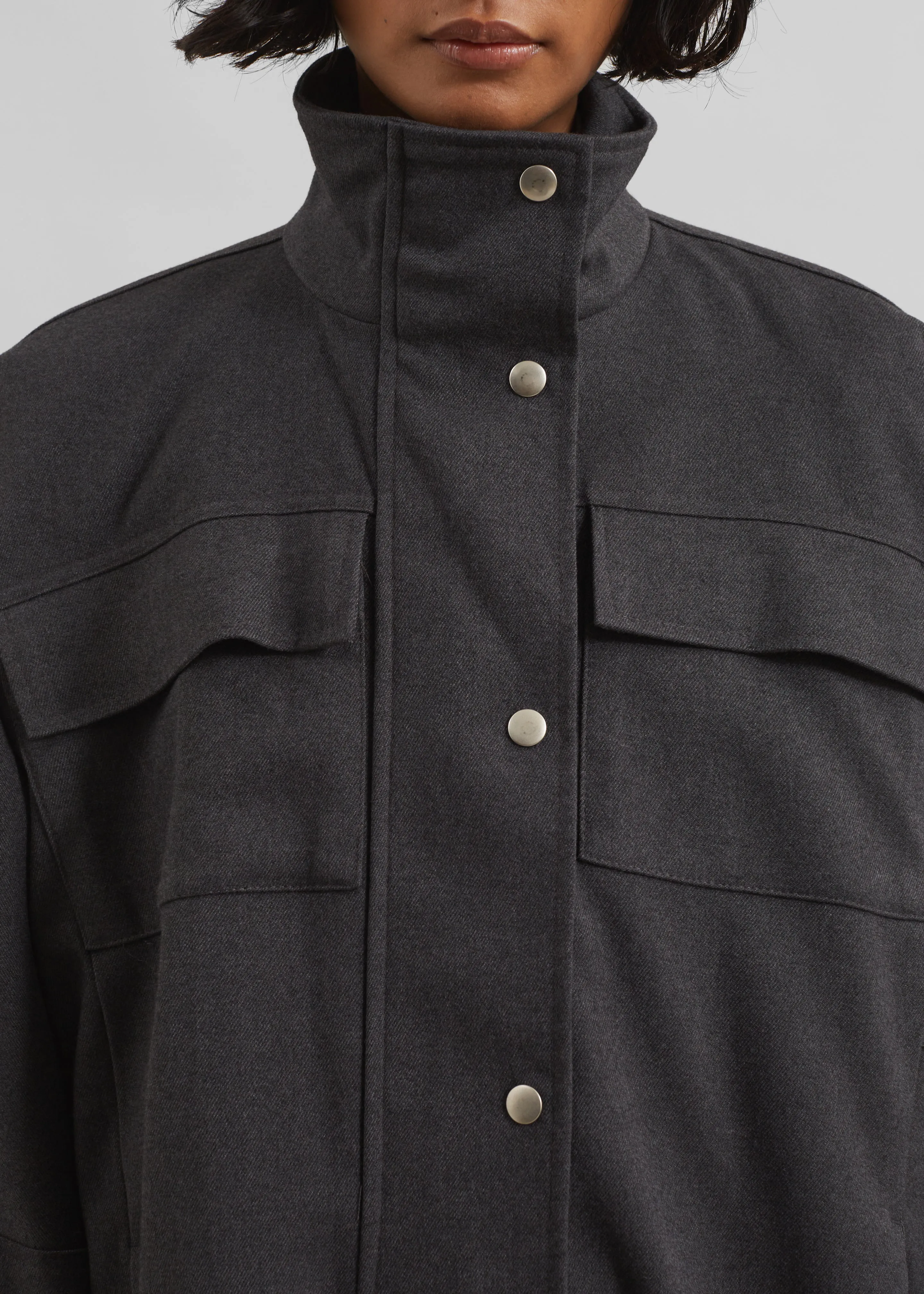 Monroy Utility Jacket - Charcoal sold by Frankie Shop product image thumbnail 4