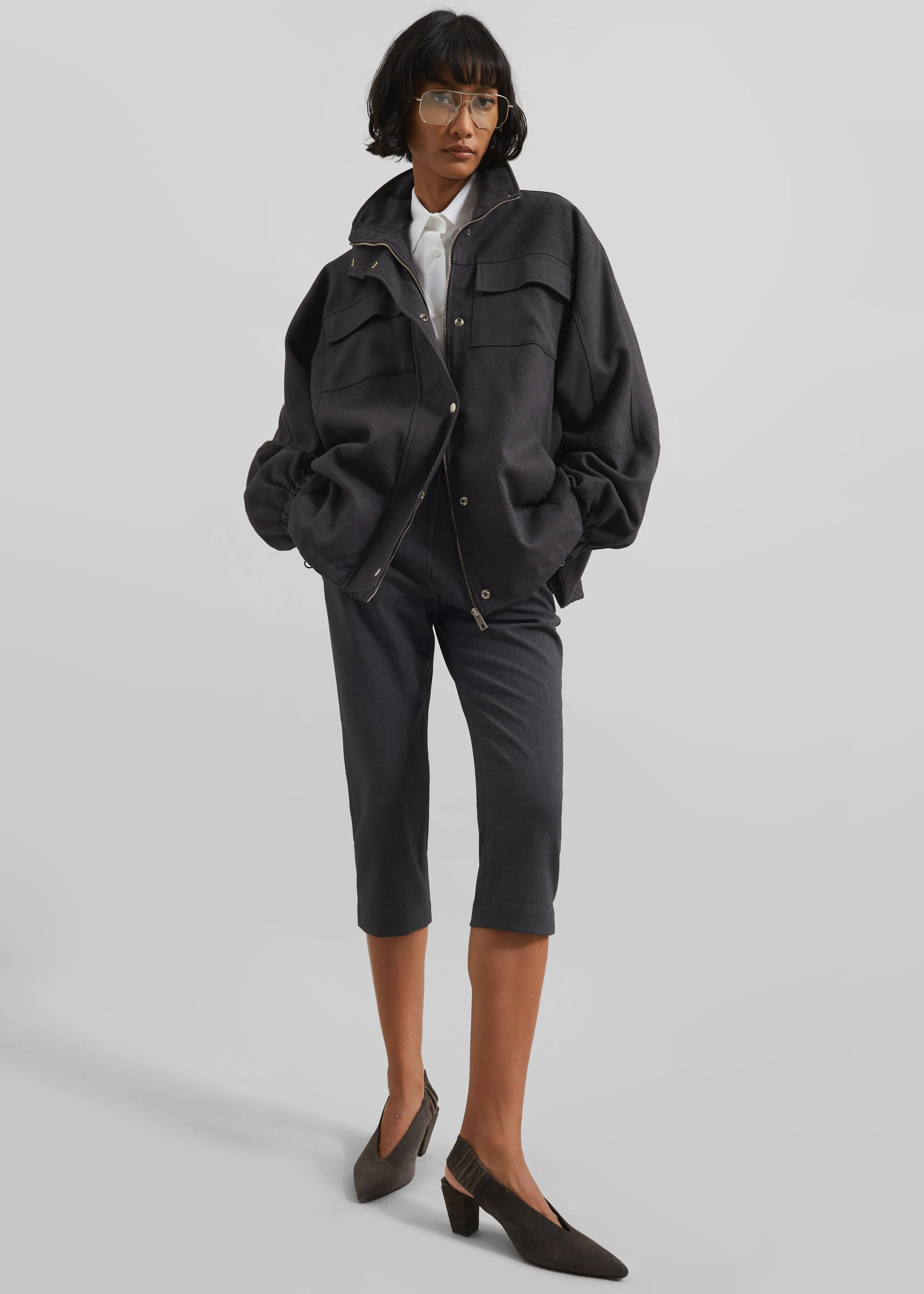 Monroy Utility Jacket - Charcoal sold by Frankie Shop product image thumbnail 3