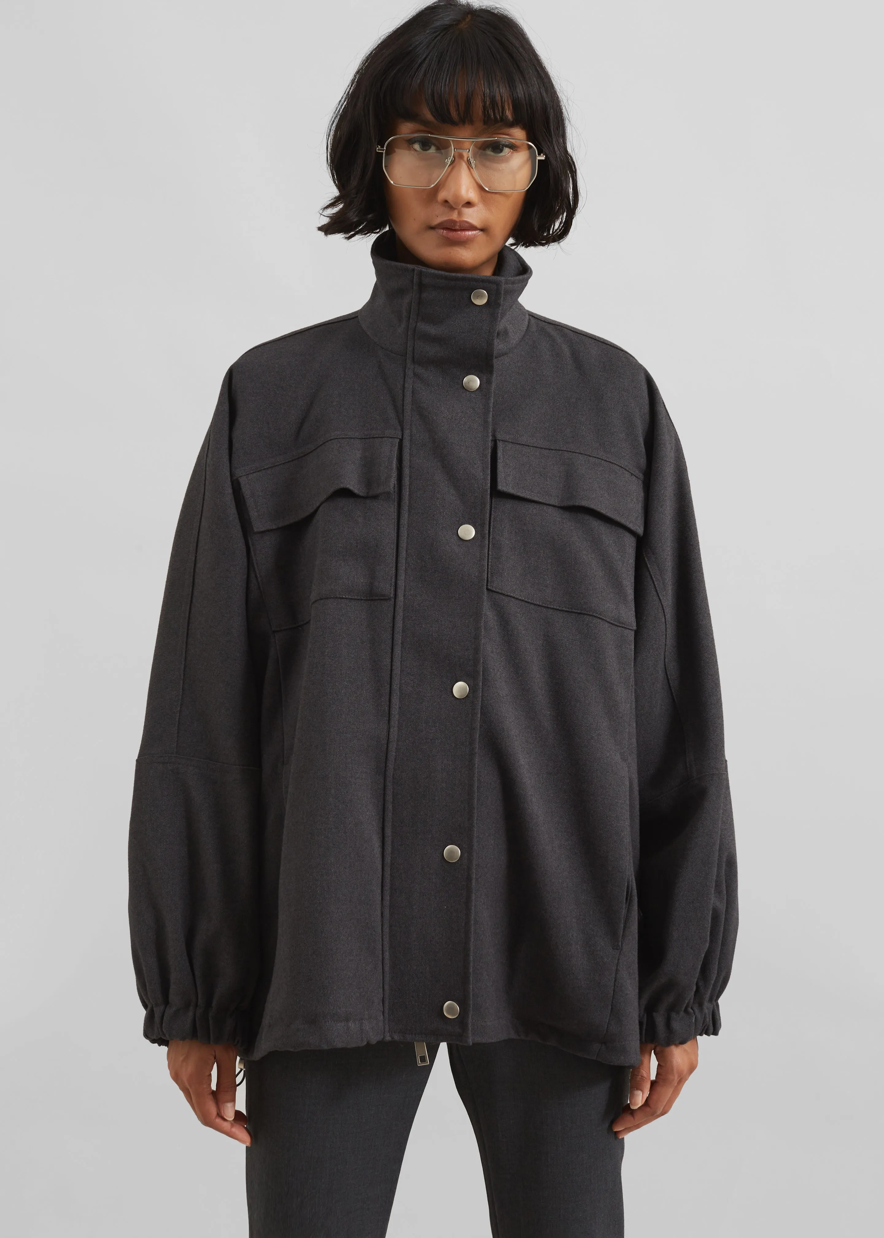 Monroy Utility Jacket - Charcoal sold by Frankie Shop product image thumbnail 2