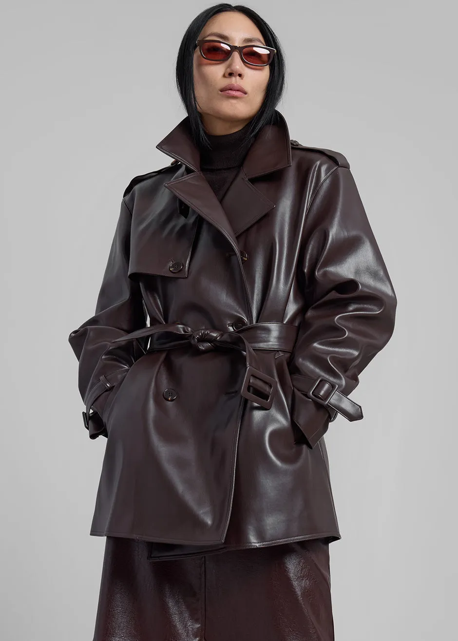 Medora Faux Leather Trench - Brown sold by Frankie Shop product image thumbnail 3