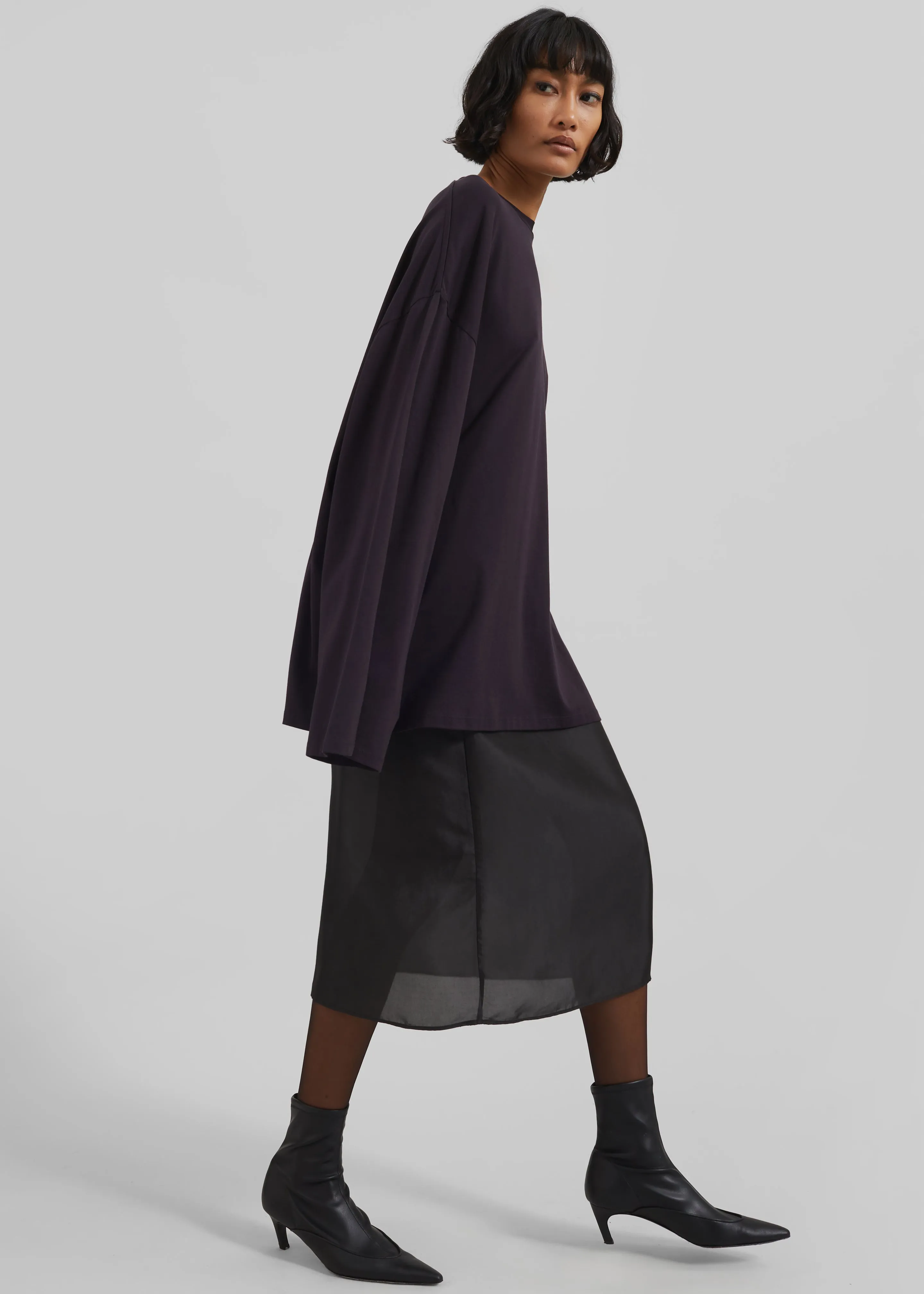 Naya Sheer Organza Midi Skirt - Black sold by Frankie Shop product image thumbnail 2