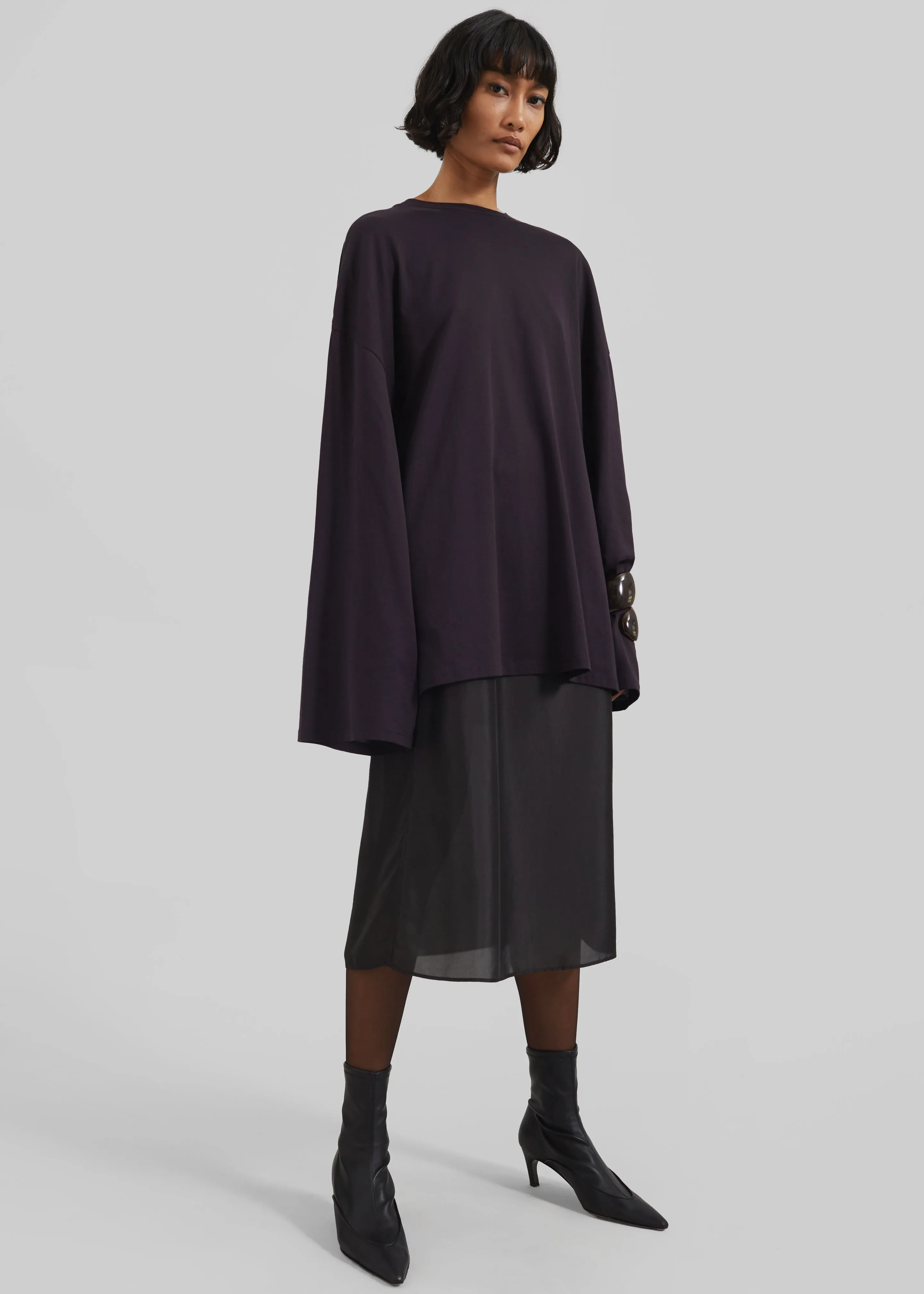 Naya Sheer Organza Midi Skirt - Black sold by Frankie Shop product image thumbnail 4