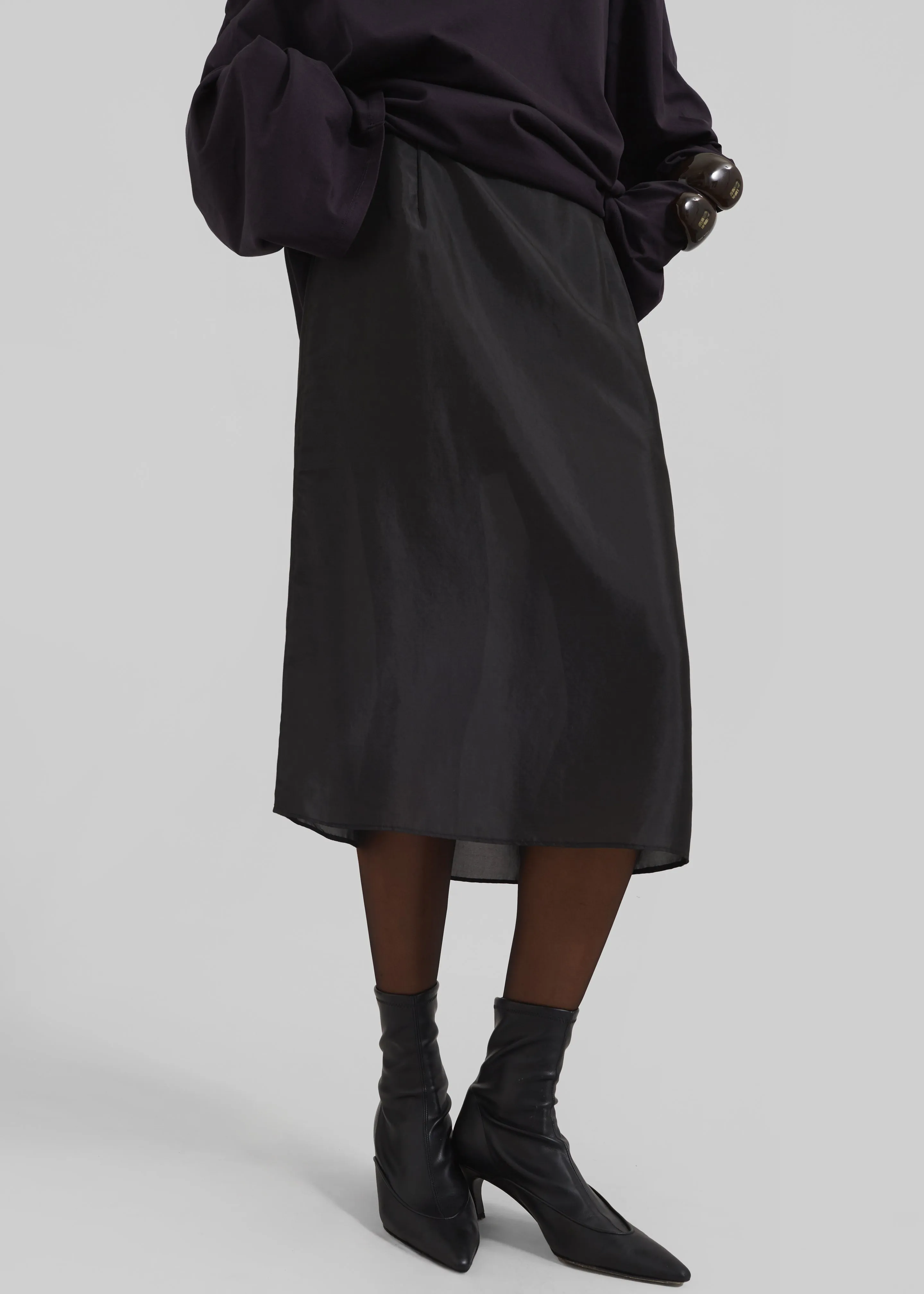 Naya Sheer Organza Midi Skirt - Black sold by Frankie Shop product image thumbnail 3