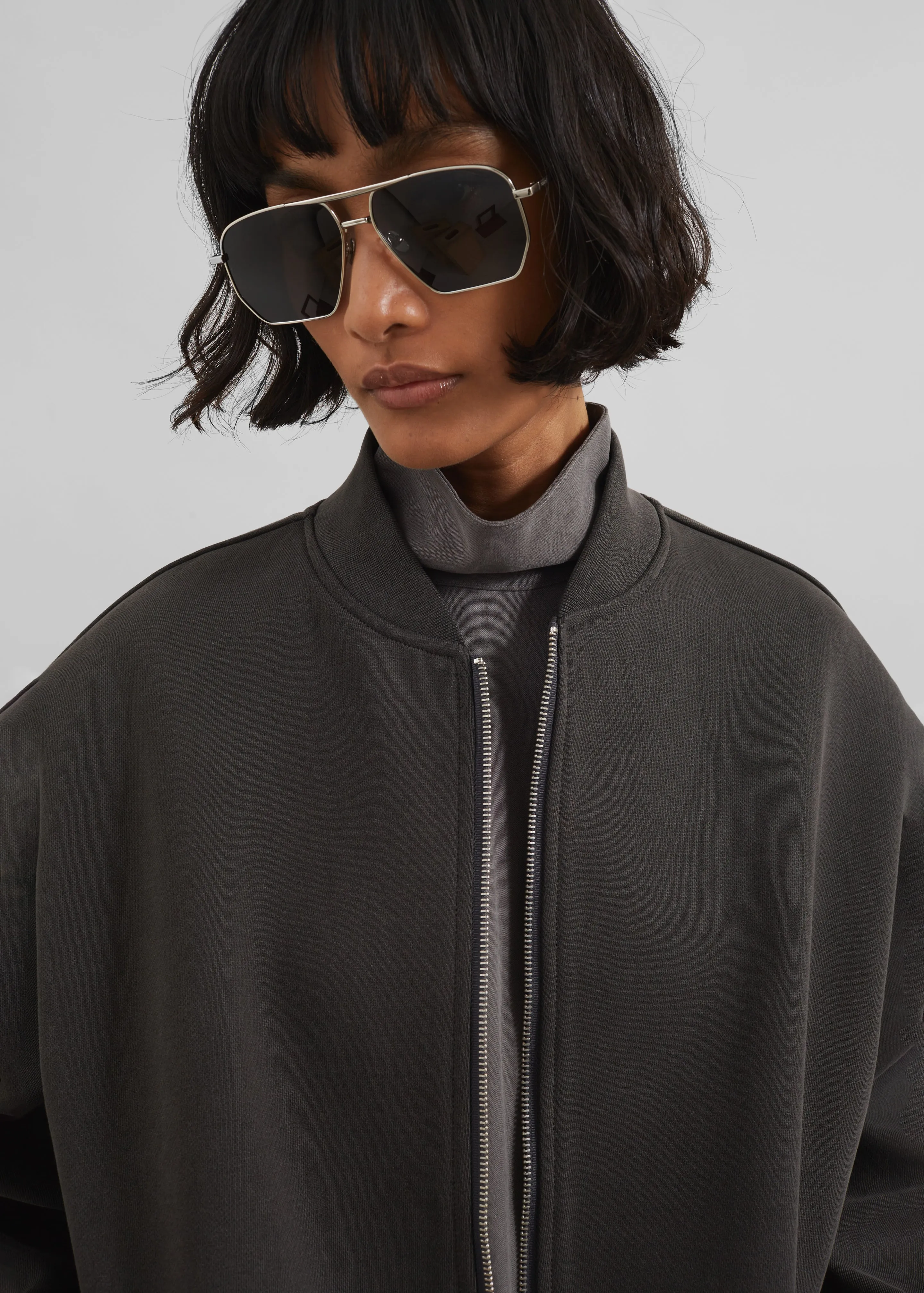 Jura Cotton Bomber Jacket - Charcoal sold by Frankie Shop product image thumbnail 2