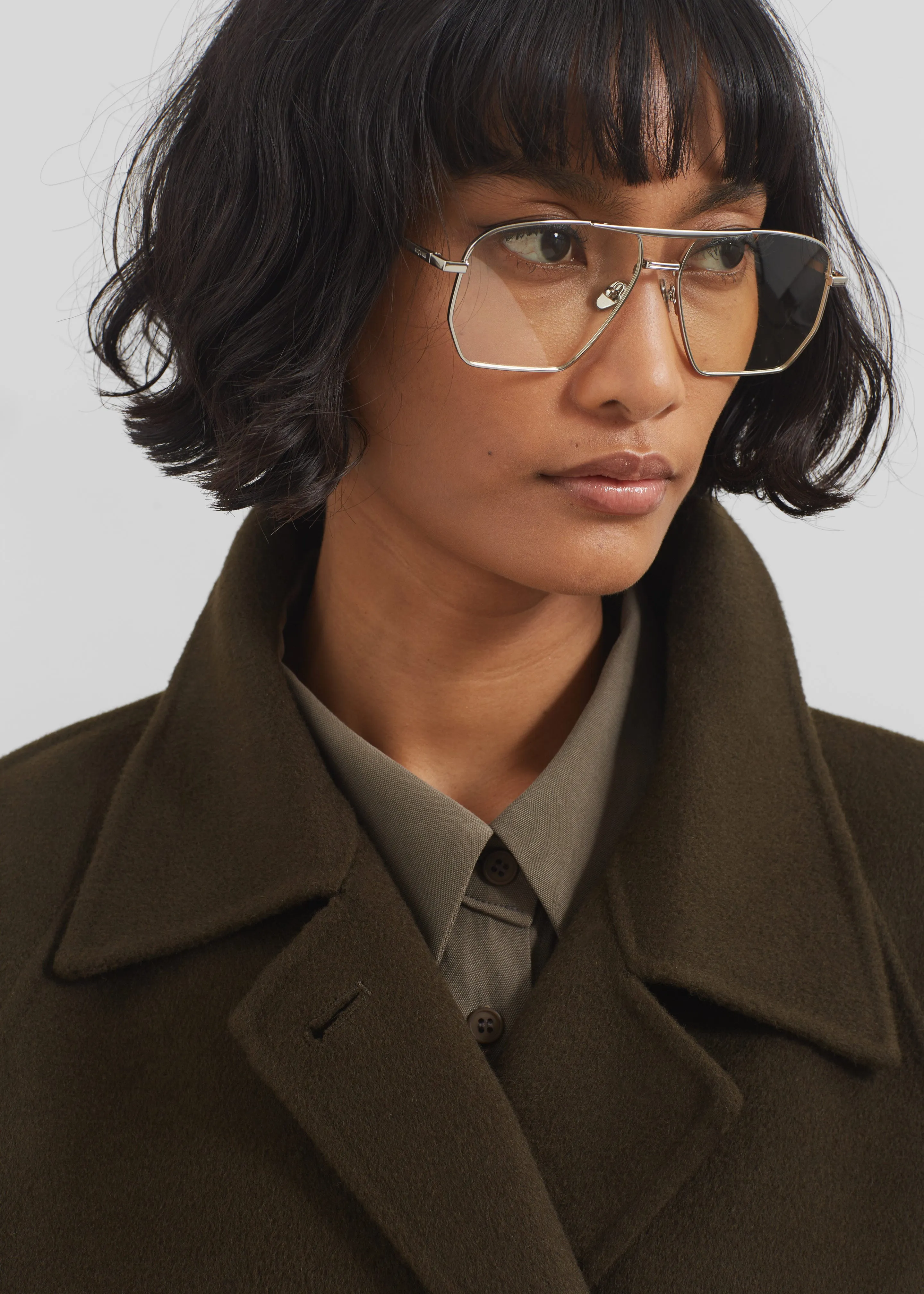 Jalhay Oversized Wool Coat - Khaki Brown sold by Frankie Shop product image thumbnail 5