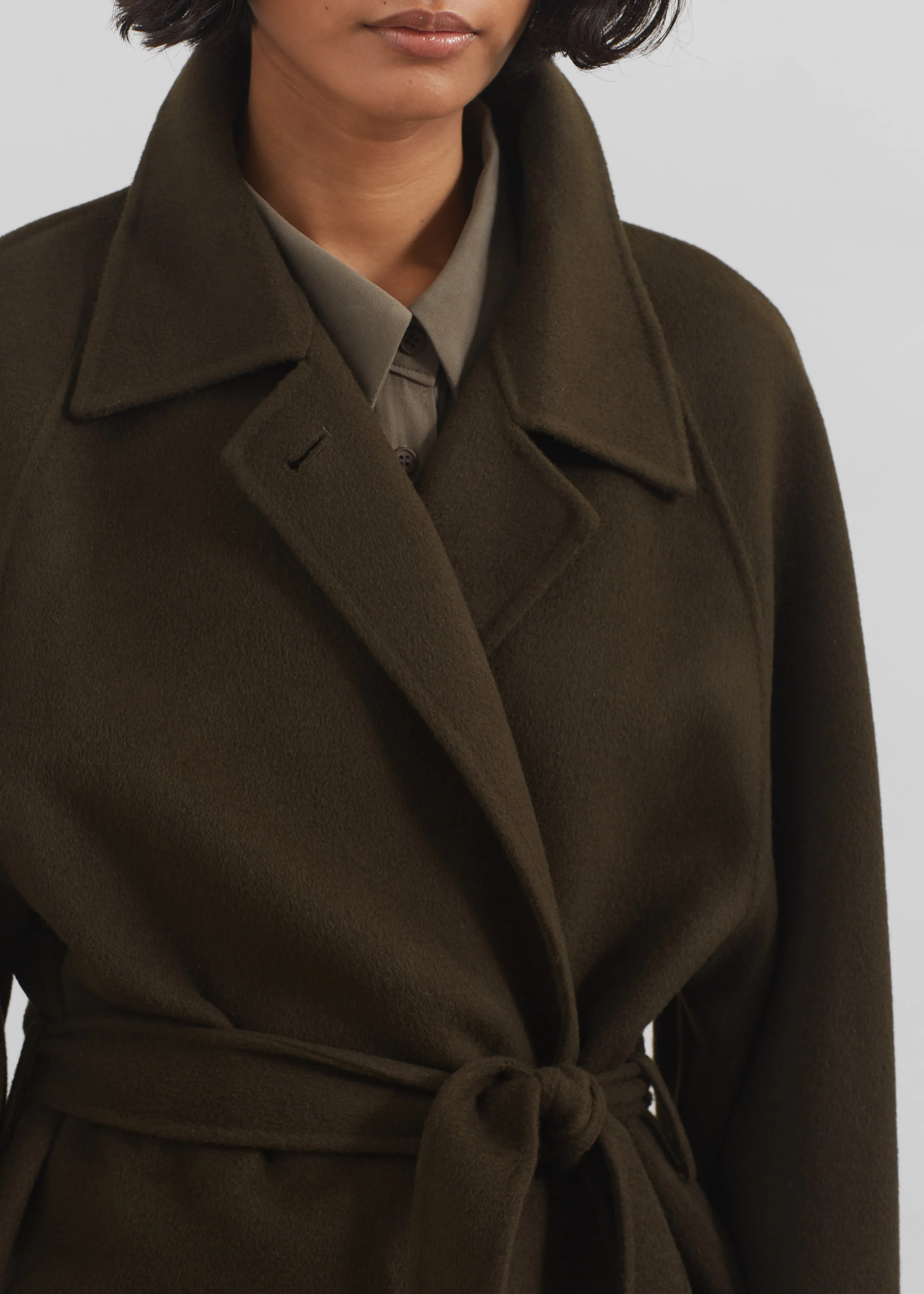 Jalhay Oversized Wool Coat - Khaki Brown sold by Frankie Shop product image thumbnail 3