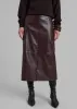 Erminie Midi Faux Leather Skirt - Brown sold by Frankie Shop