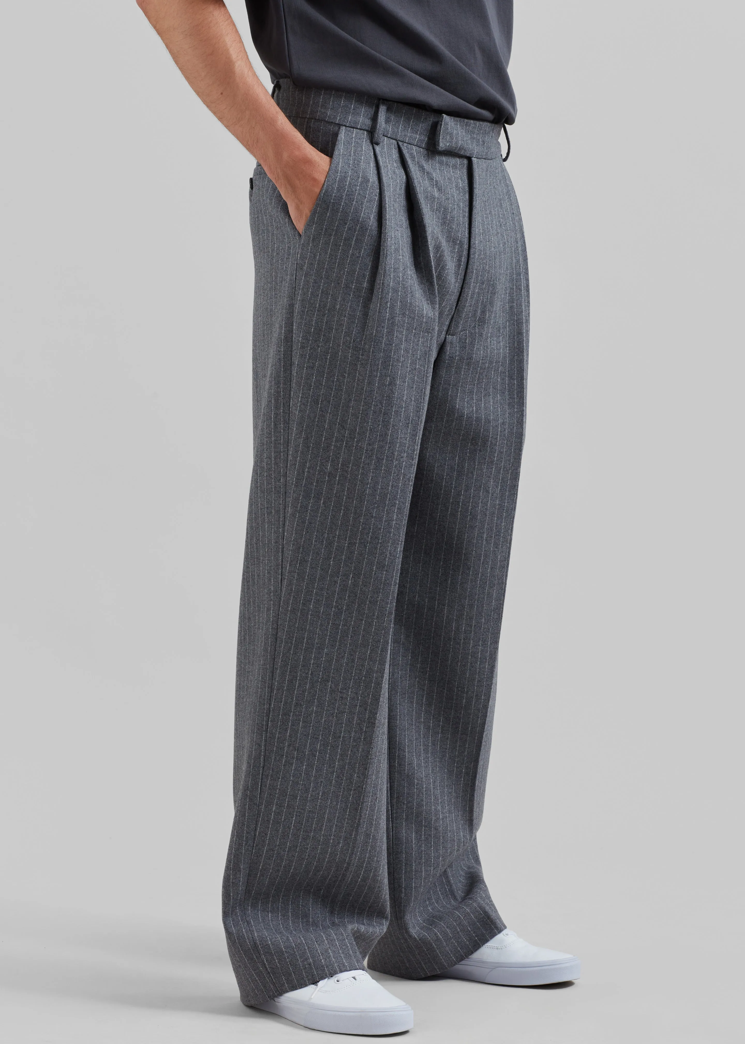 Beo Suit Pants - Grey/White Pinstripe sold by Frankie Shop product image thumbnail 5