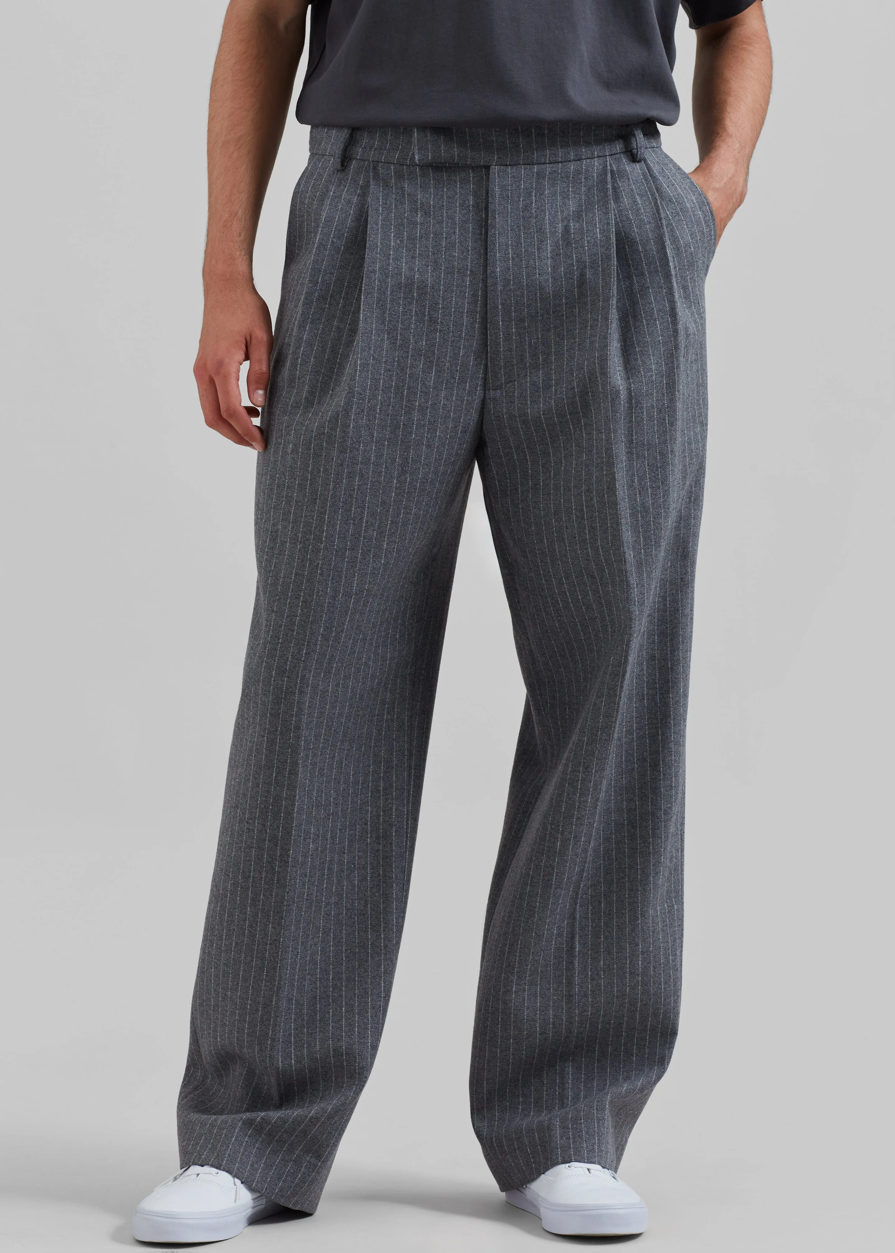 Beo Suit Pants - Grey/White Pinstripe sold by Frankie Shop product image thumbnail 2