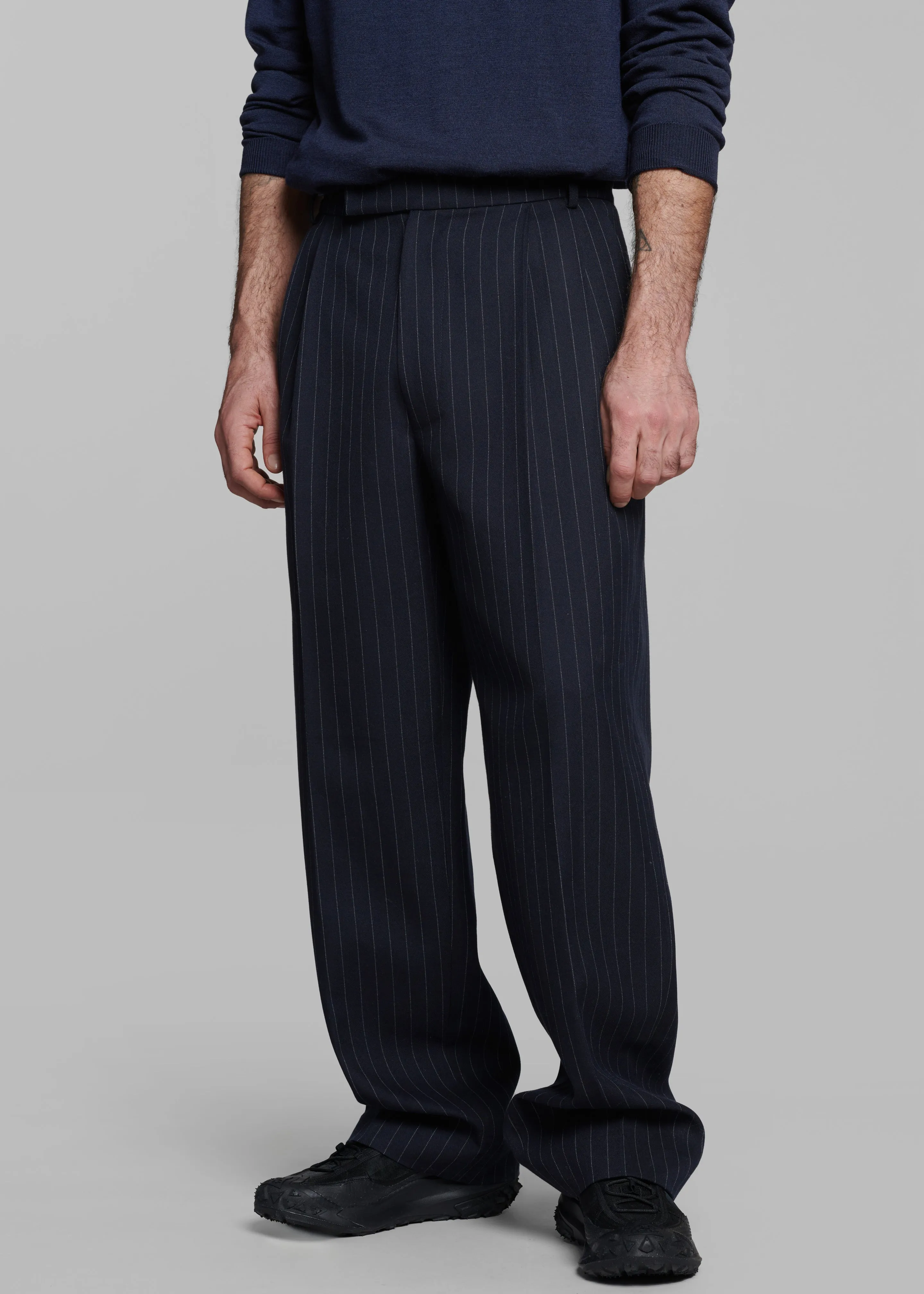 Beo Suit Pants - Navy/White Pinstripe sold by Frankie Shop product image thumbnail 2