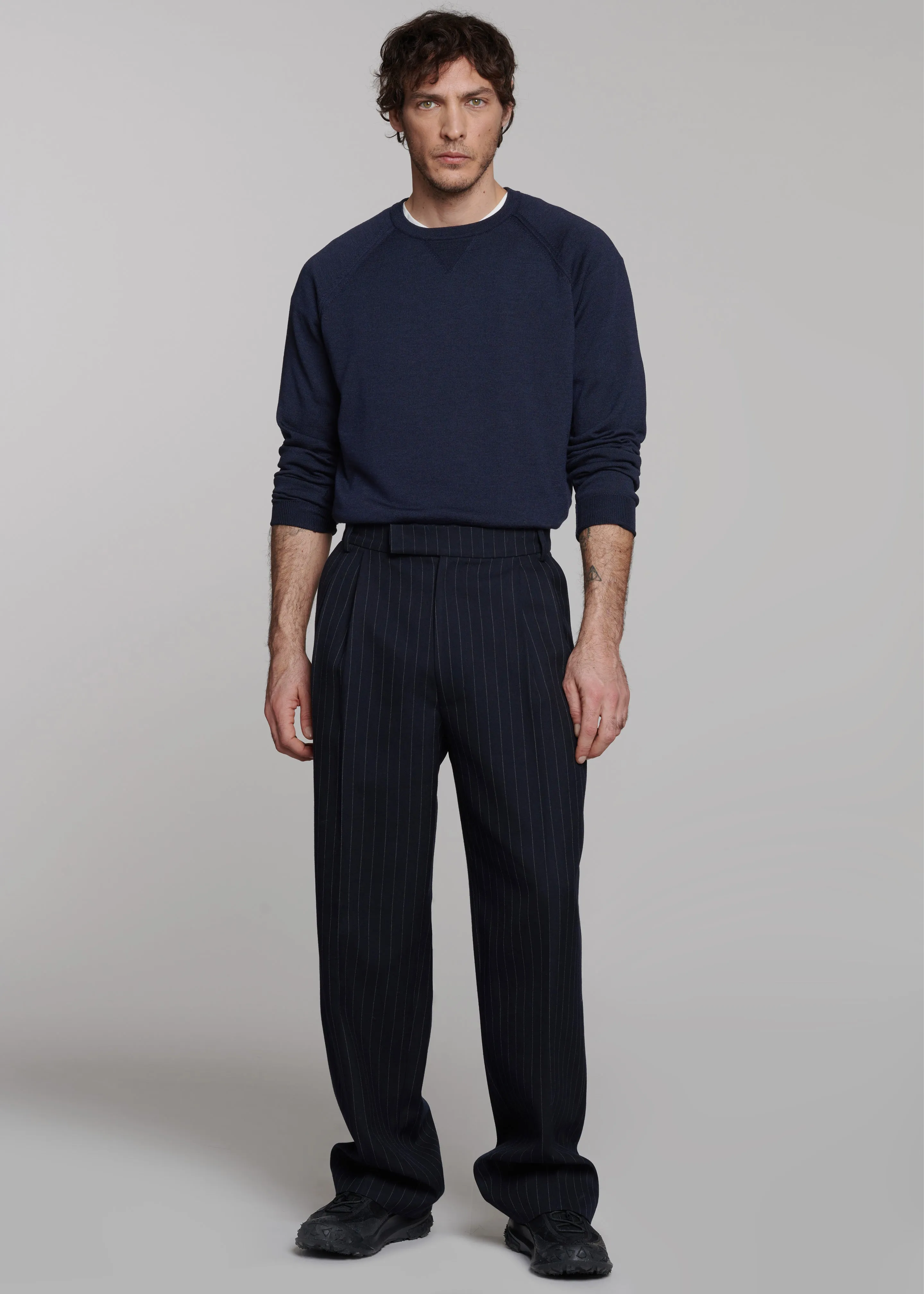 Beo Suit Pants - Navy/White Pinstripe sold by Frankie Shop product image thumbnail 4