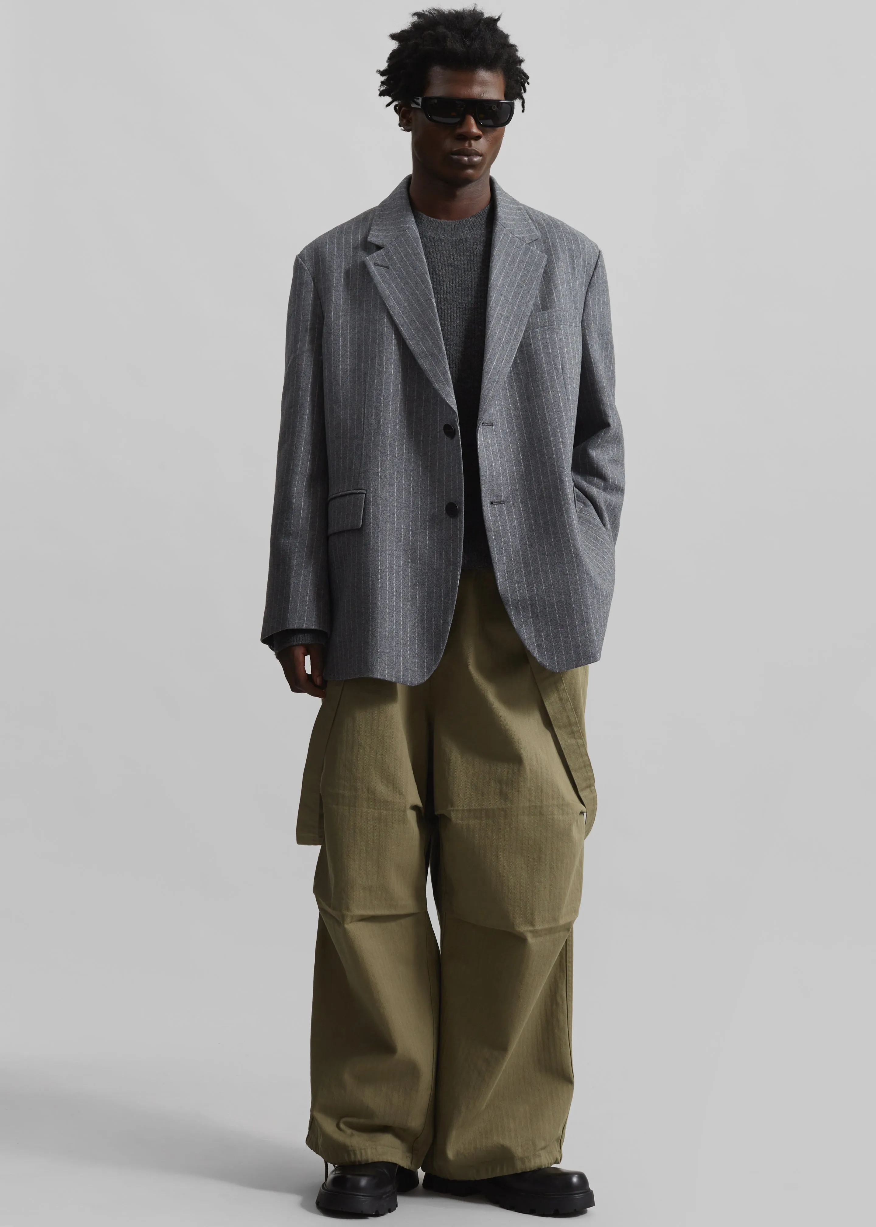 Beo Blazer - Grey/White Pinstripe sold by Frankie Shop