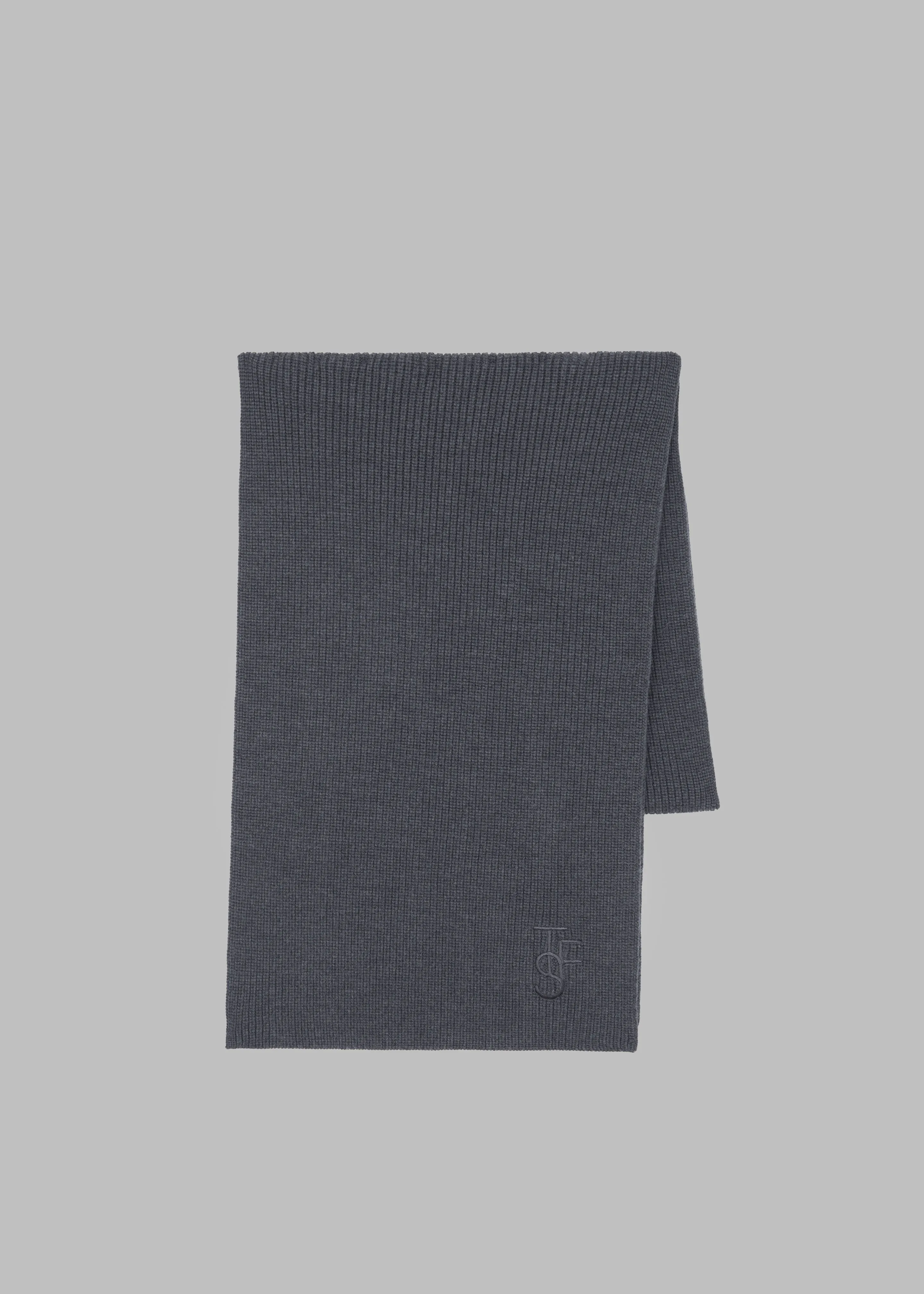 Colton Wool Scarf - Grey Melange sold by Frankie Shop