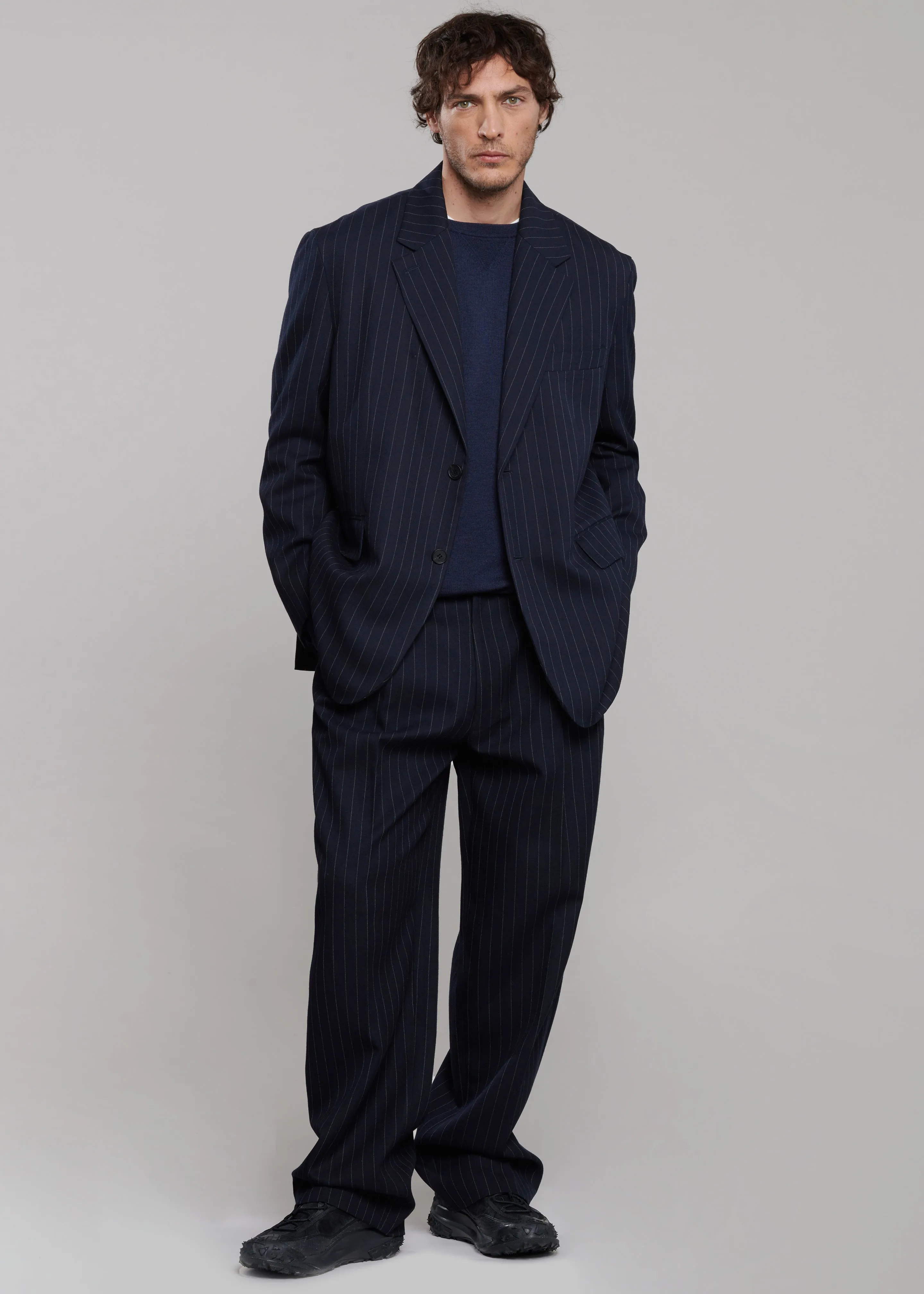 Beo Blazer - Navy/White Pinstripe sold by Frankie Shop product image thumbnail 3