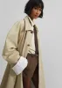 Arlise Oversized Trench Coat - Beige sold by Frankie Shop