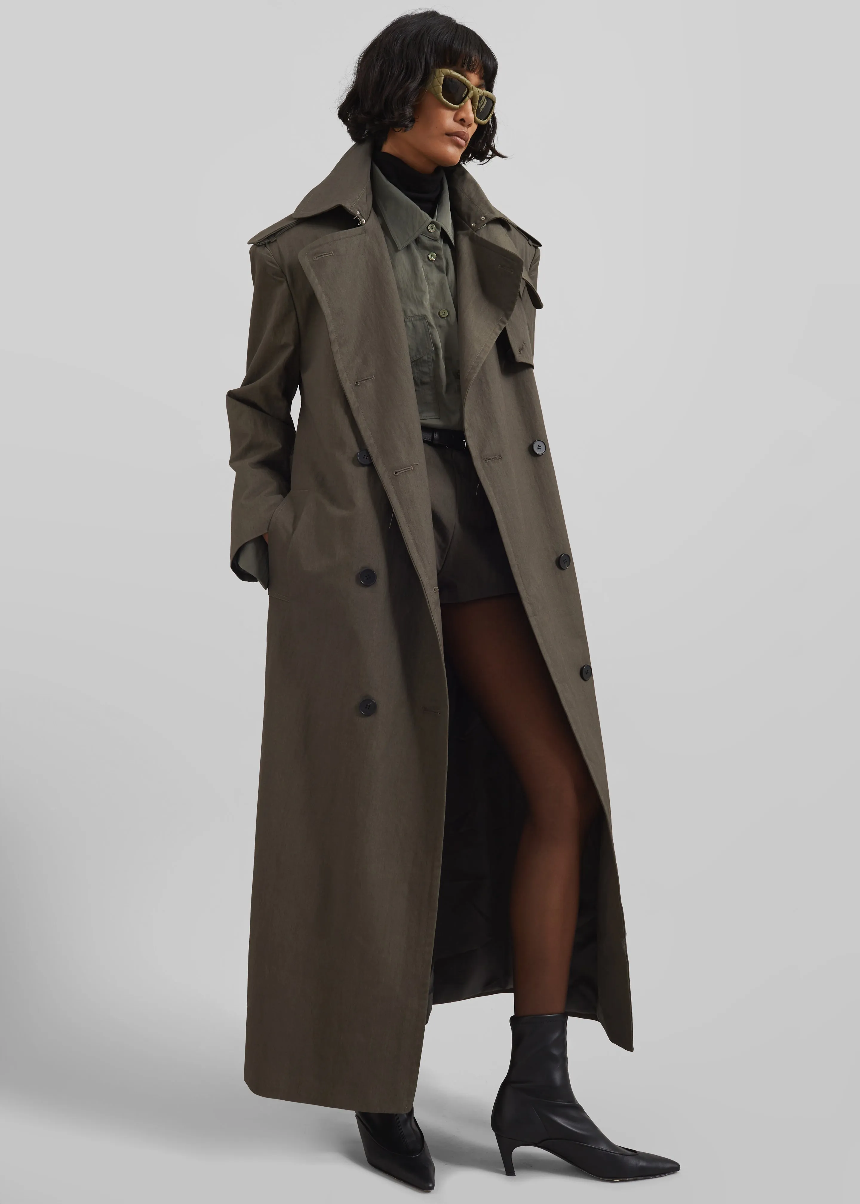 Rolen Trench Coat - Dark Olive sold by Frankie Shop product image thumbnail 5