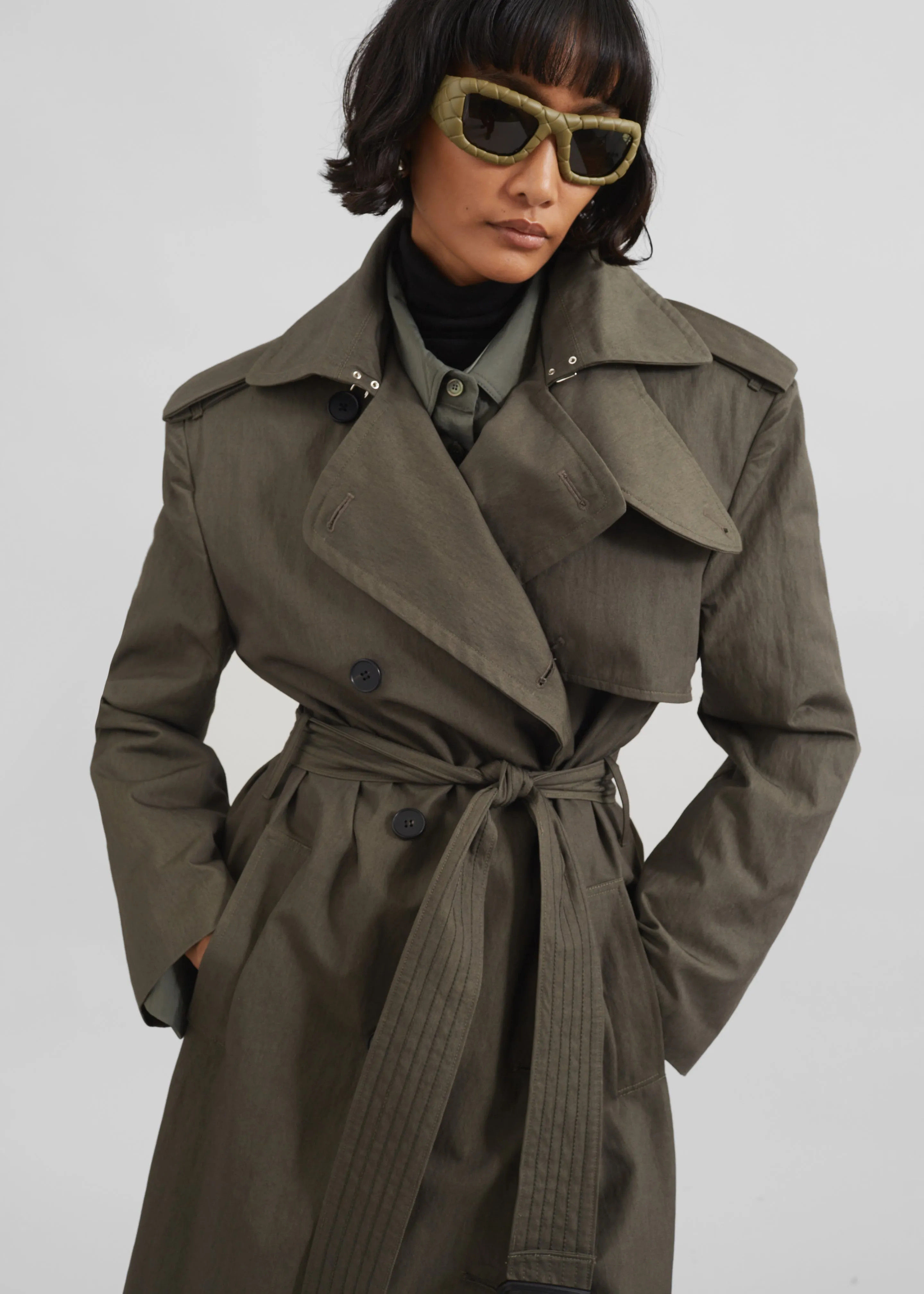 Rolen Trench Coat - Dark Olive sold by Frankie Shop product image thumbnail 4