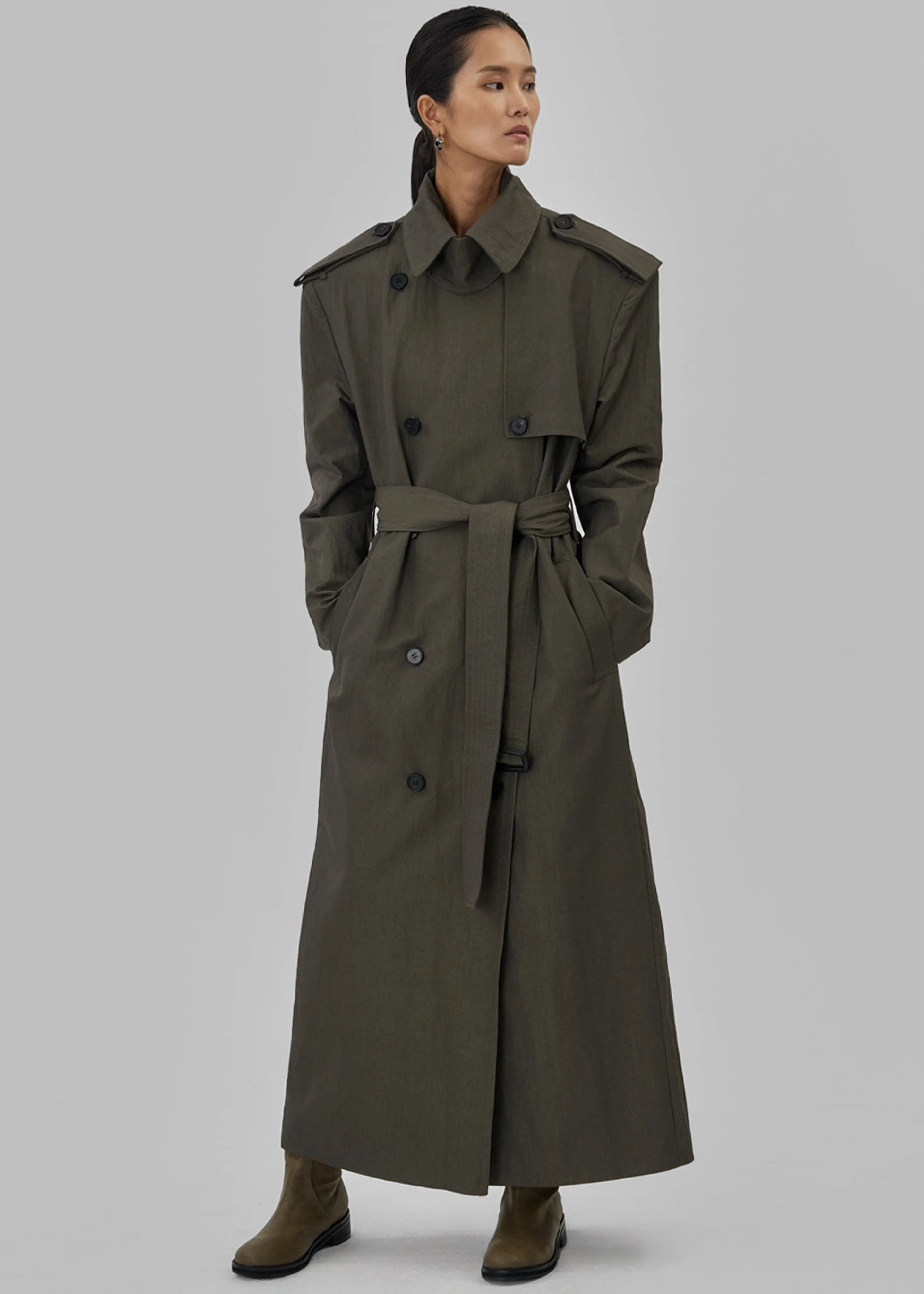 Rolen Trench Coat - Dark Olive sold by Frankie Shop product image thumbnail 3