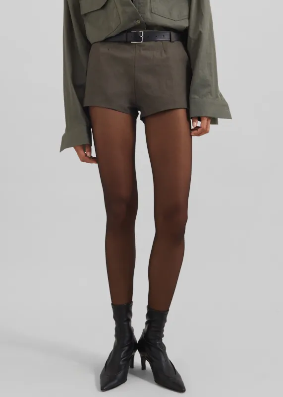 Rolen Hot Pants - Dark Olive sold by Frankie Shop