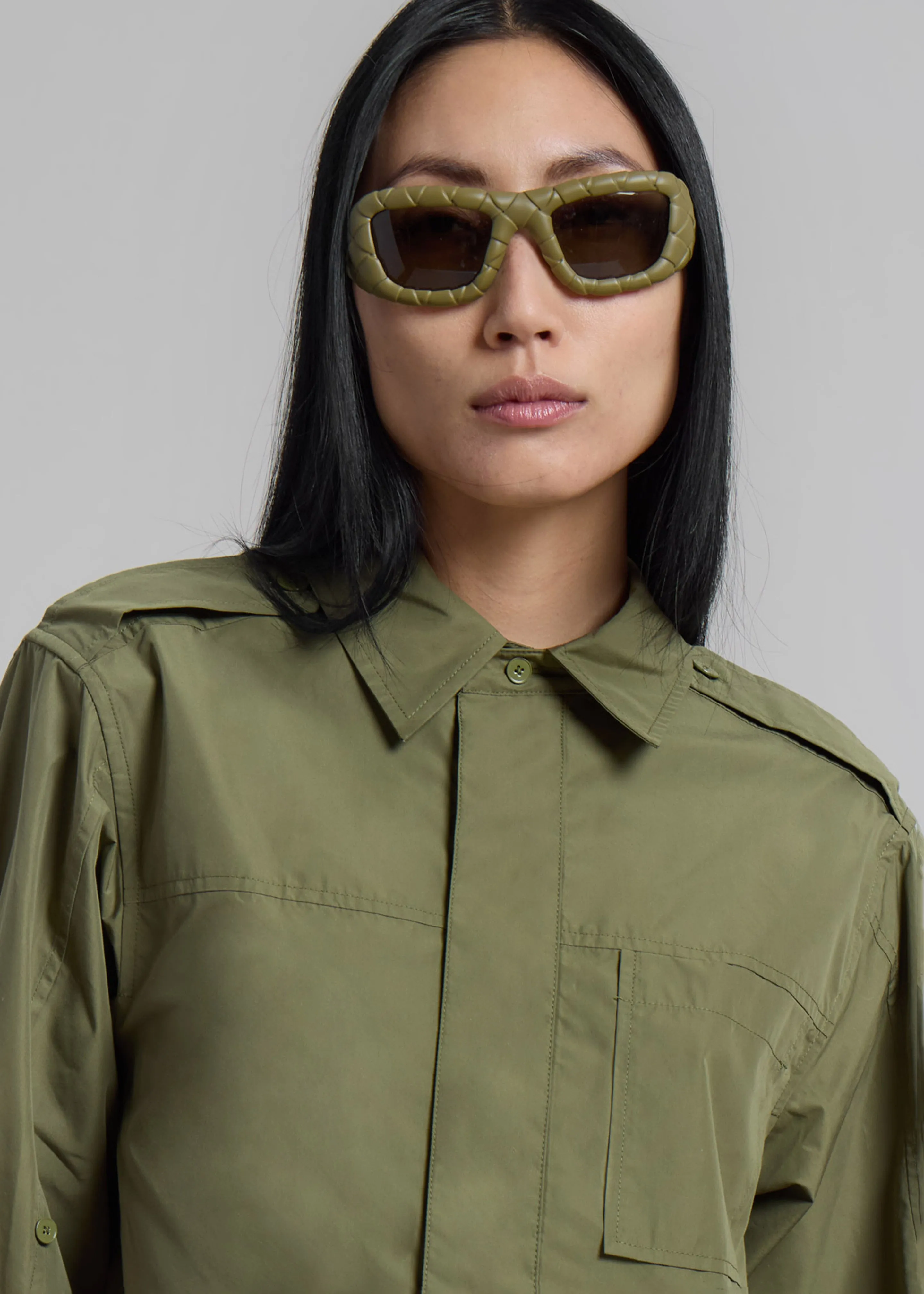 3.1 Phillip Lim Classic Relaxed Shirt - Olive sold by Frankie Shop product image thumbnail 4