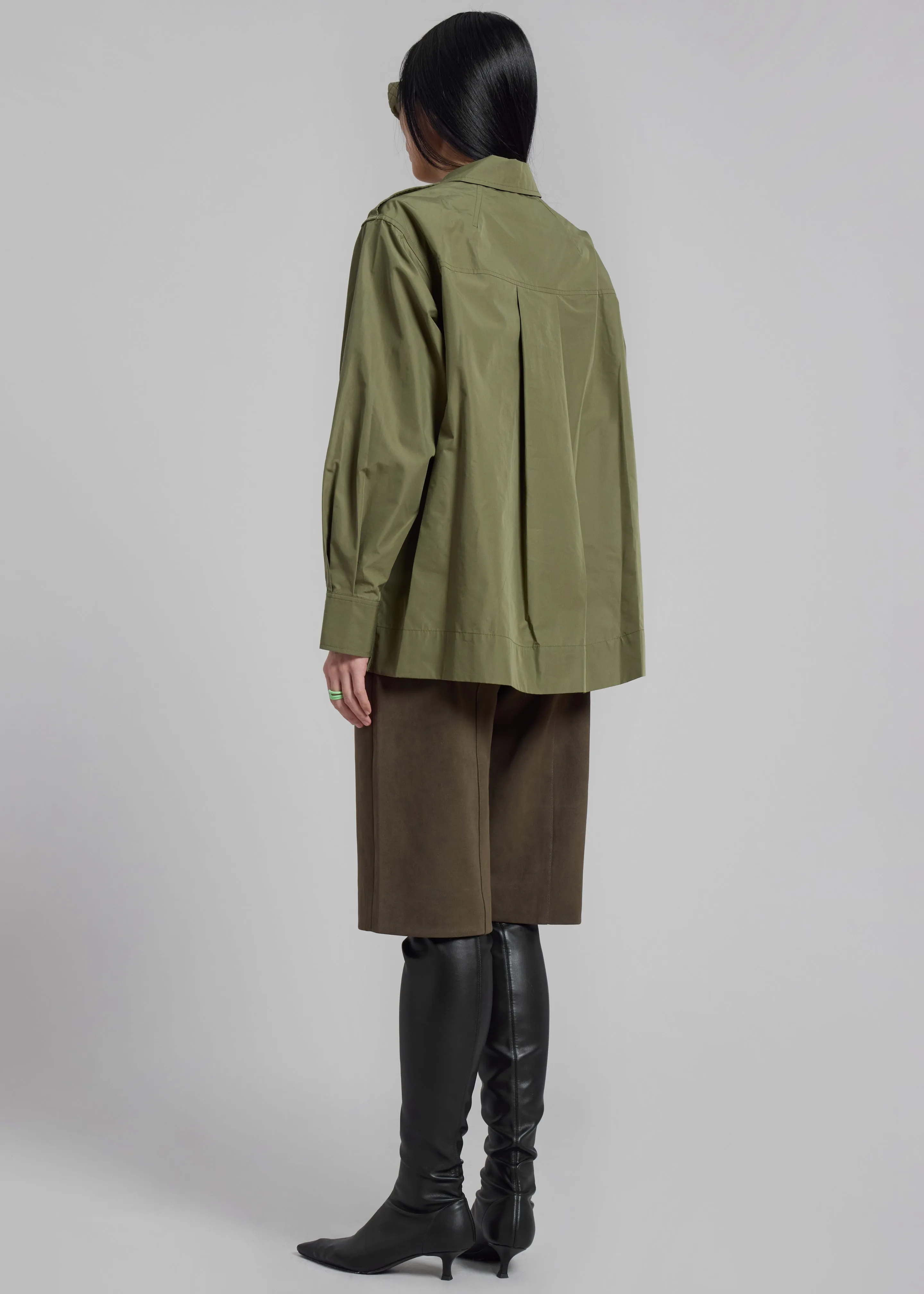 3.1 Phillip Lim Classic Relaxed Shirt - Olive sold by Frankie Shop product image thumbnail 5