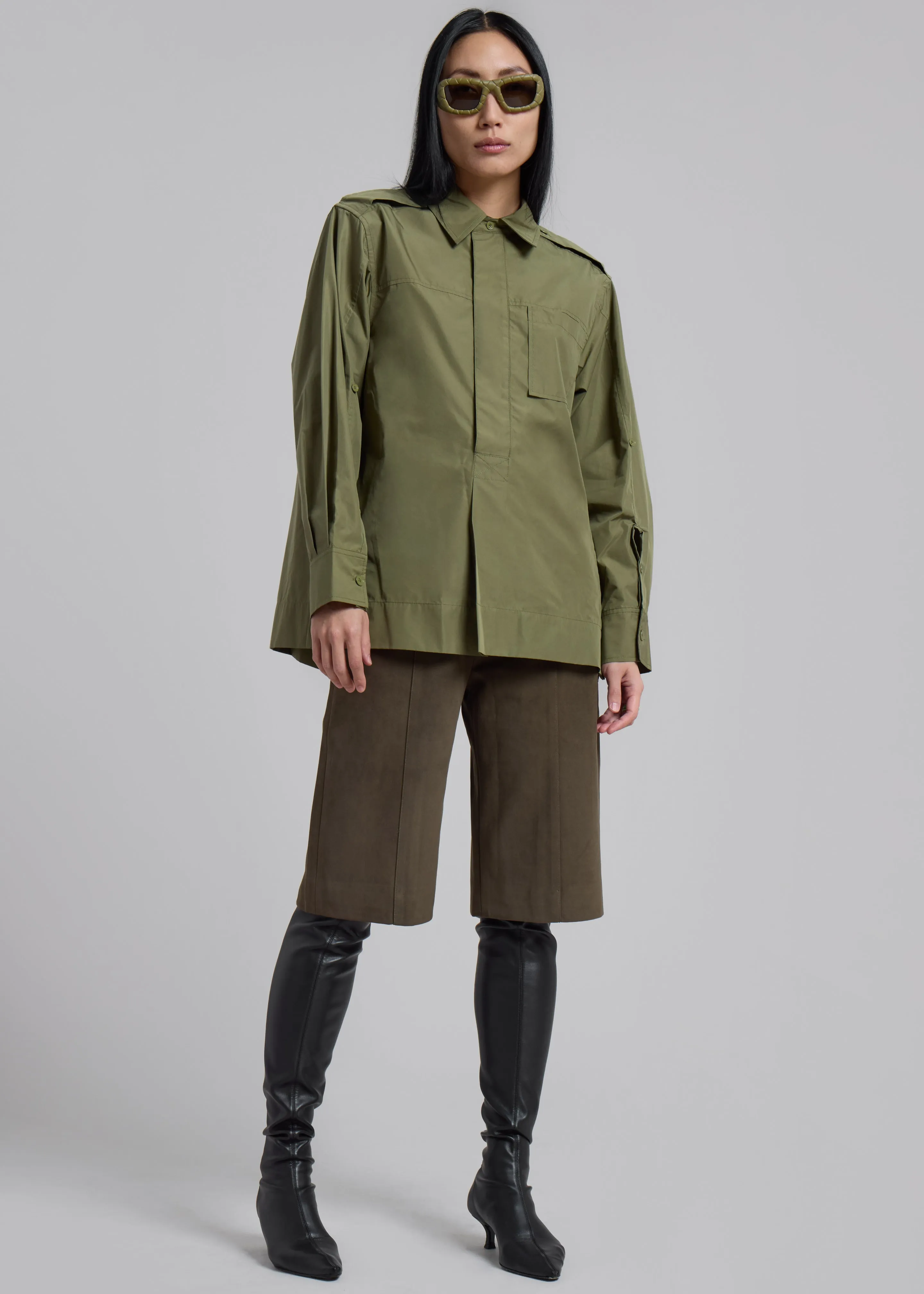 3.1 Phillip Lim Classic Relaxed Shirt - Olive sold by Frankie Shop