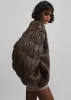 Rotate Pleated Bomber Jacket - Chocolate Brown sold by Frankie Shop