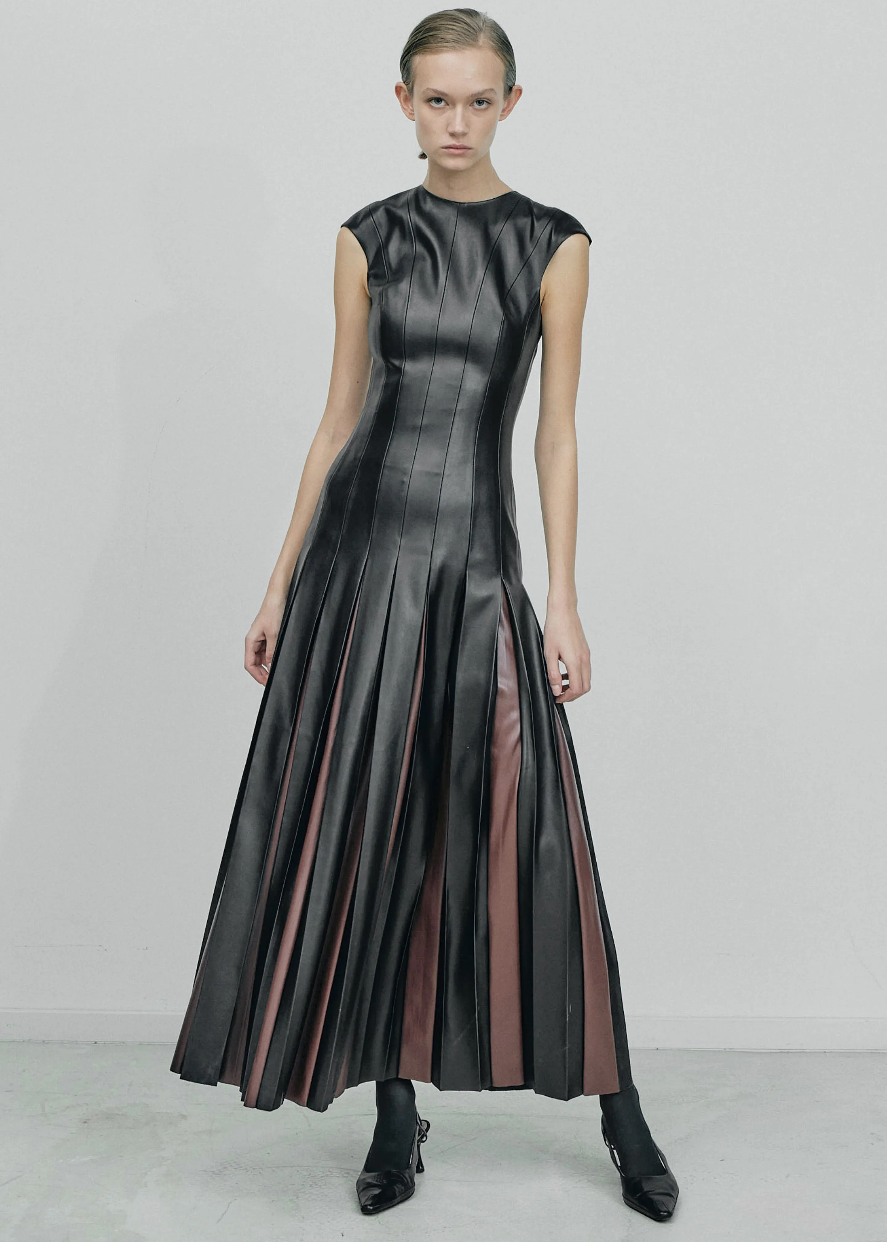 Gudu Dress #02 - Black/Brown sold by Frankie Shop