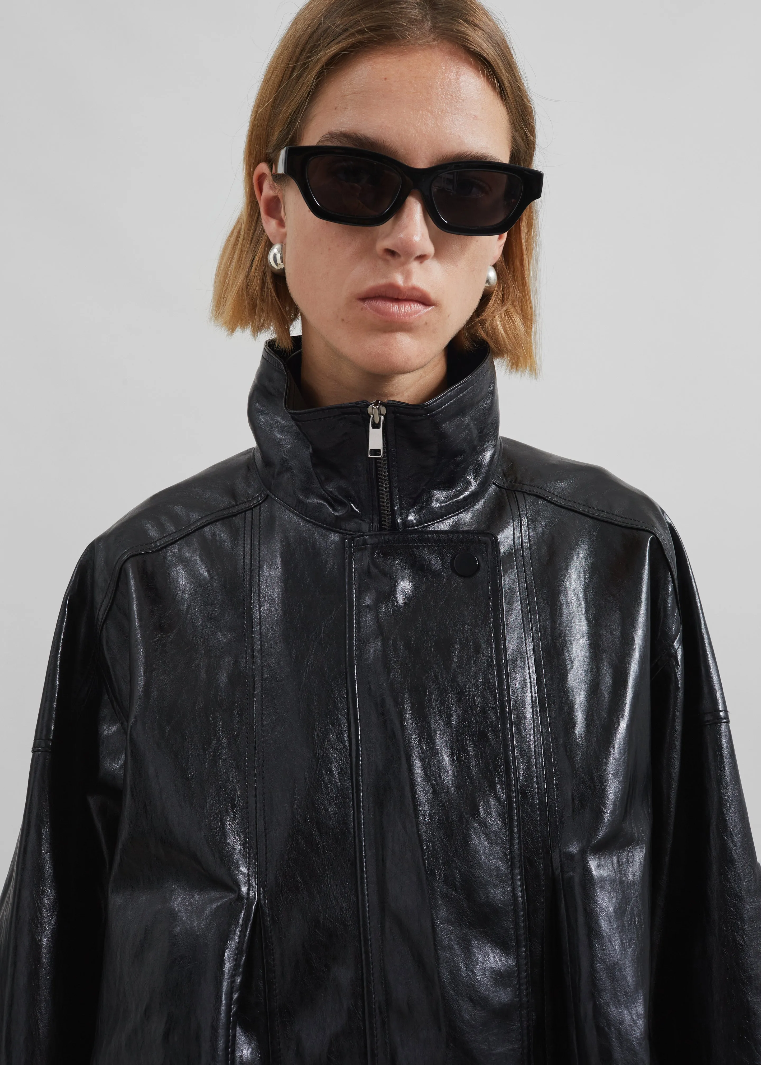 Savannah Faux Leather Jacket - Black sold by Frankie Shop product image thumbnail 5