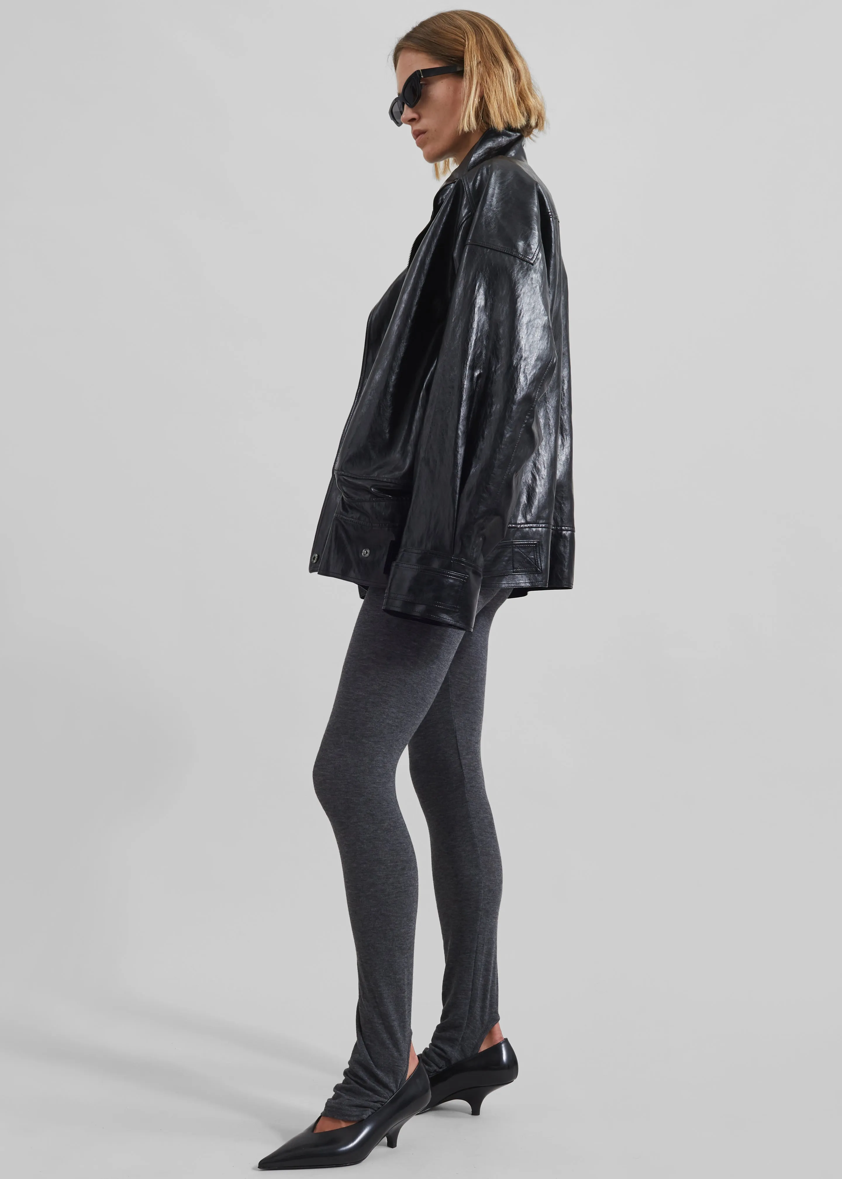 Savannah Faux Leather Jacket - Black sold by Frankie Shop product image thumbnail 3