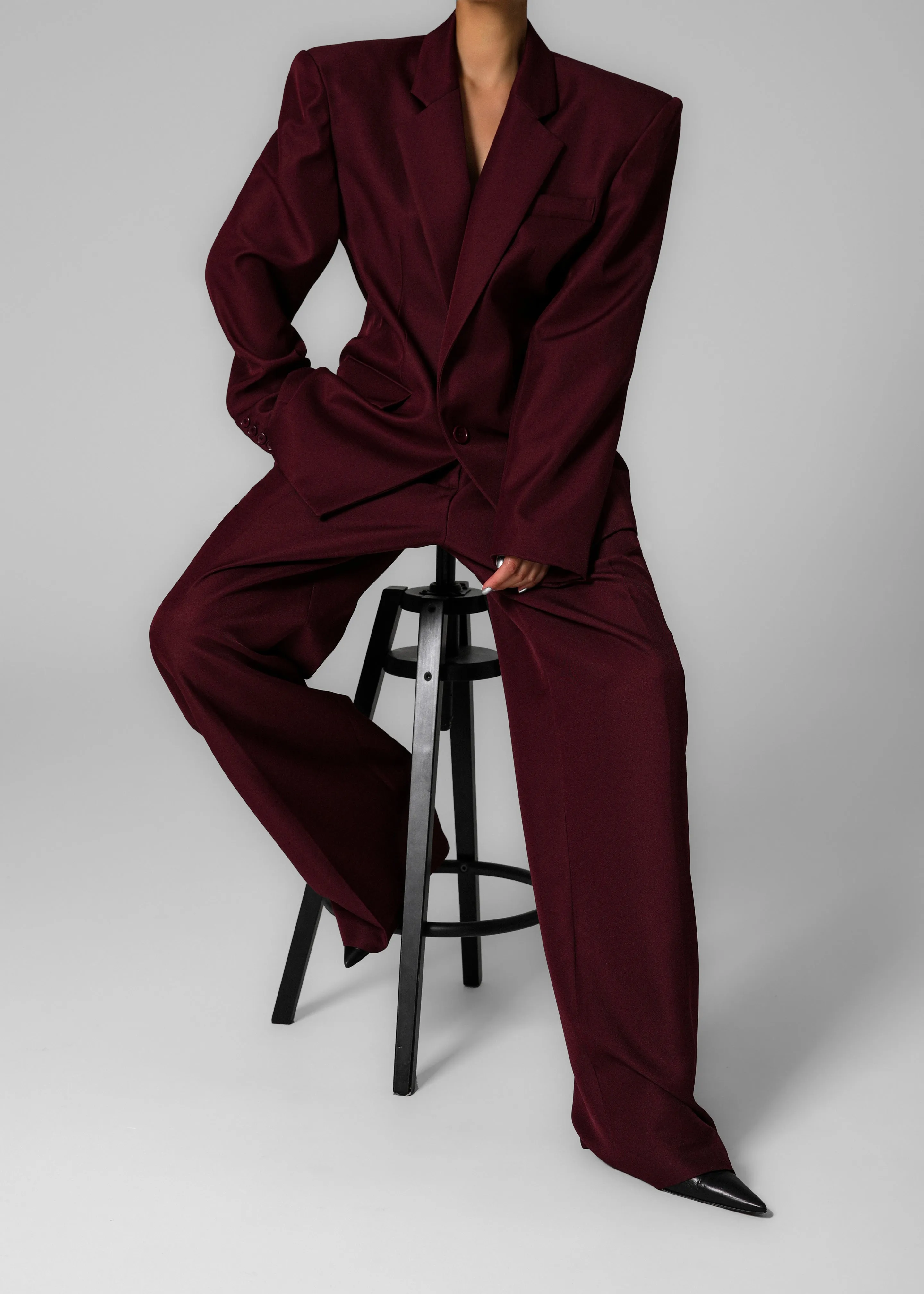 Jun Blazer - Burgundy sold by Frankie Shop product image thumbnail 5