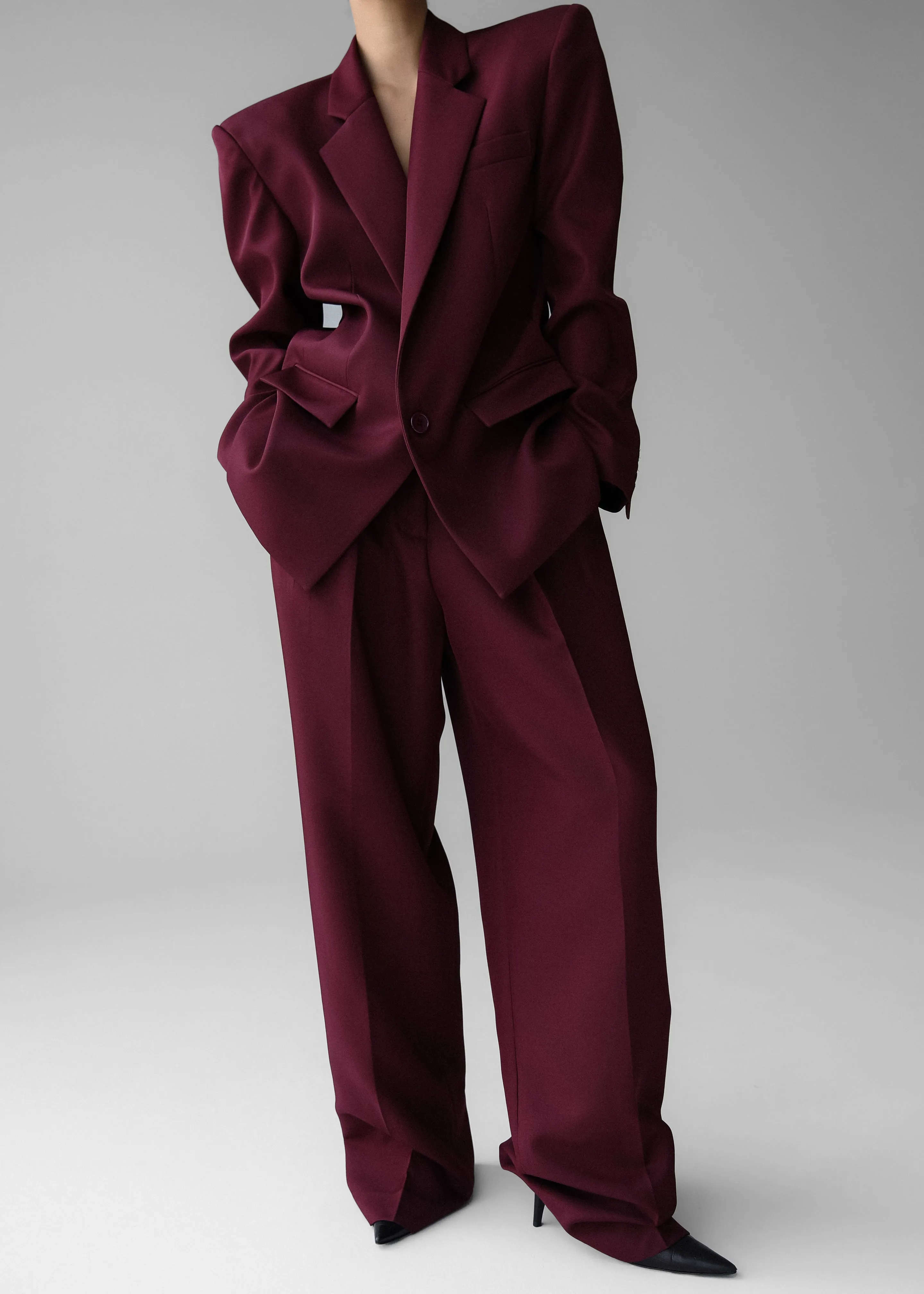 Jun Blazer - Burgundy sold by Frankie Shop product image thumbnail 3