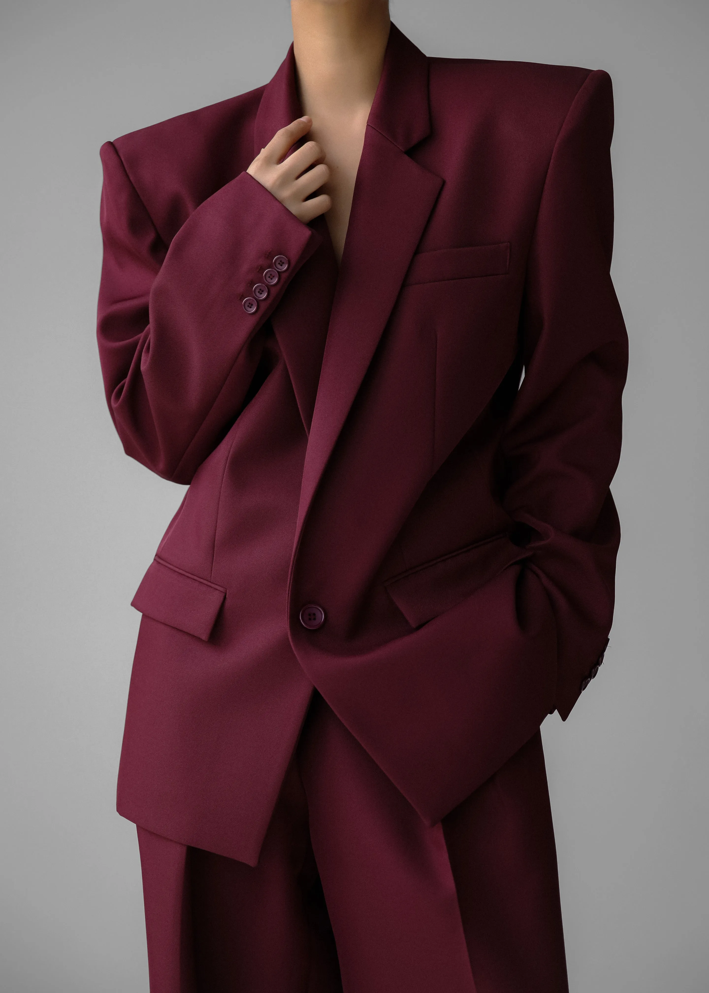 Jun Blazer - Burgundy sold by Frankie Shop product image thumbnail 2