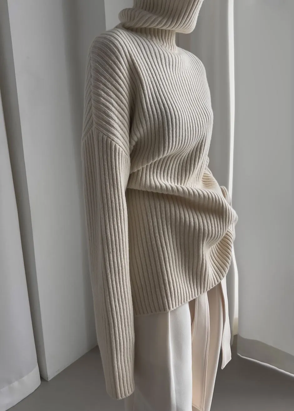 Thelma Ribbed Sweater Dress - Cream sold by Frankie Shop product image thumbnail 2