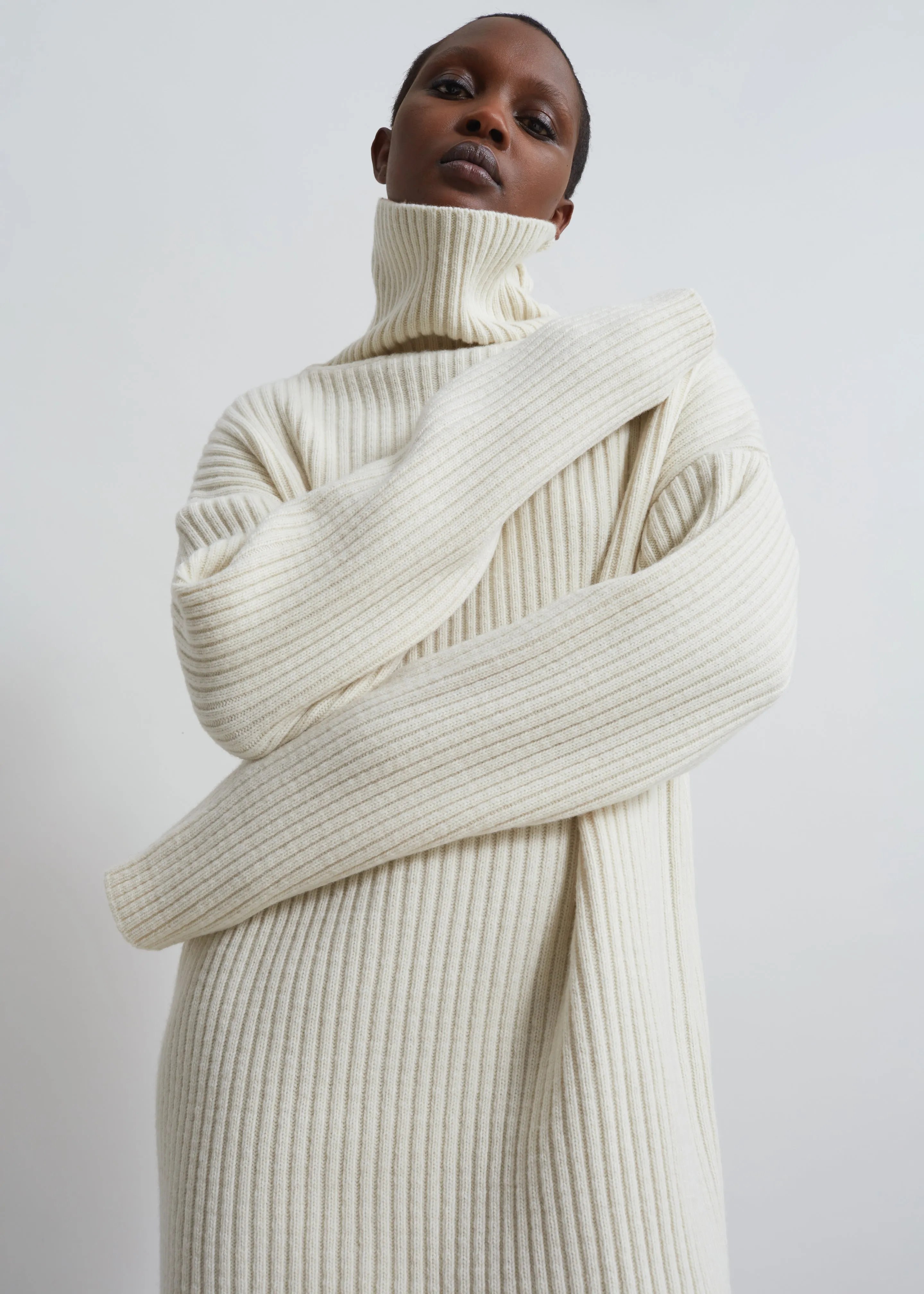 Thelma Ribbed Sweater Dress - Cream sold by Frankie Shop product image thumbnail 5