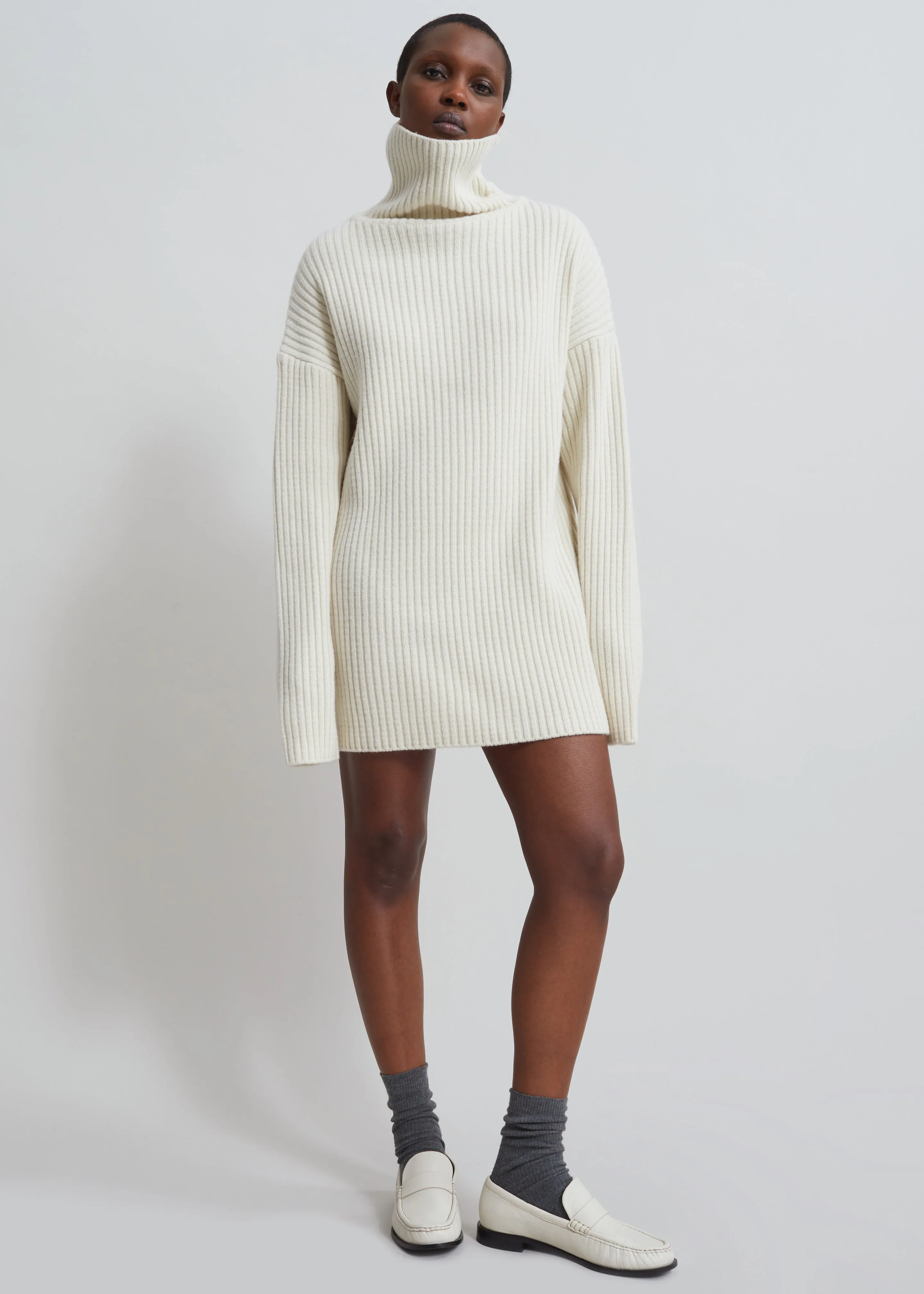 Thelma Ribbed Sweater Dress - Cream sold by Frankie Shop product image thumbnail 4