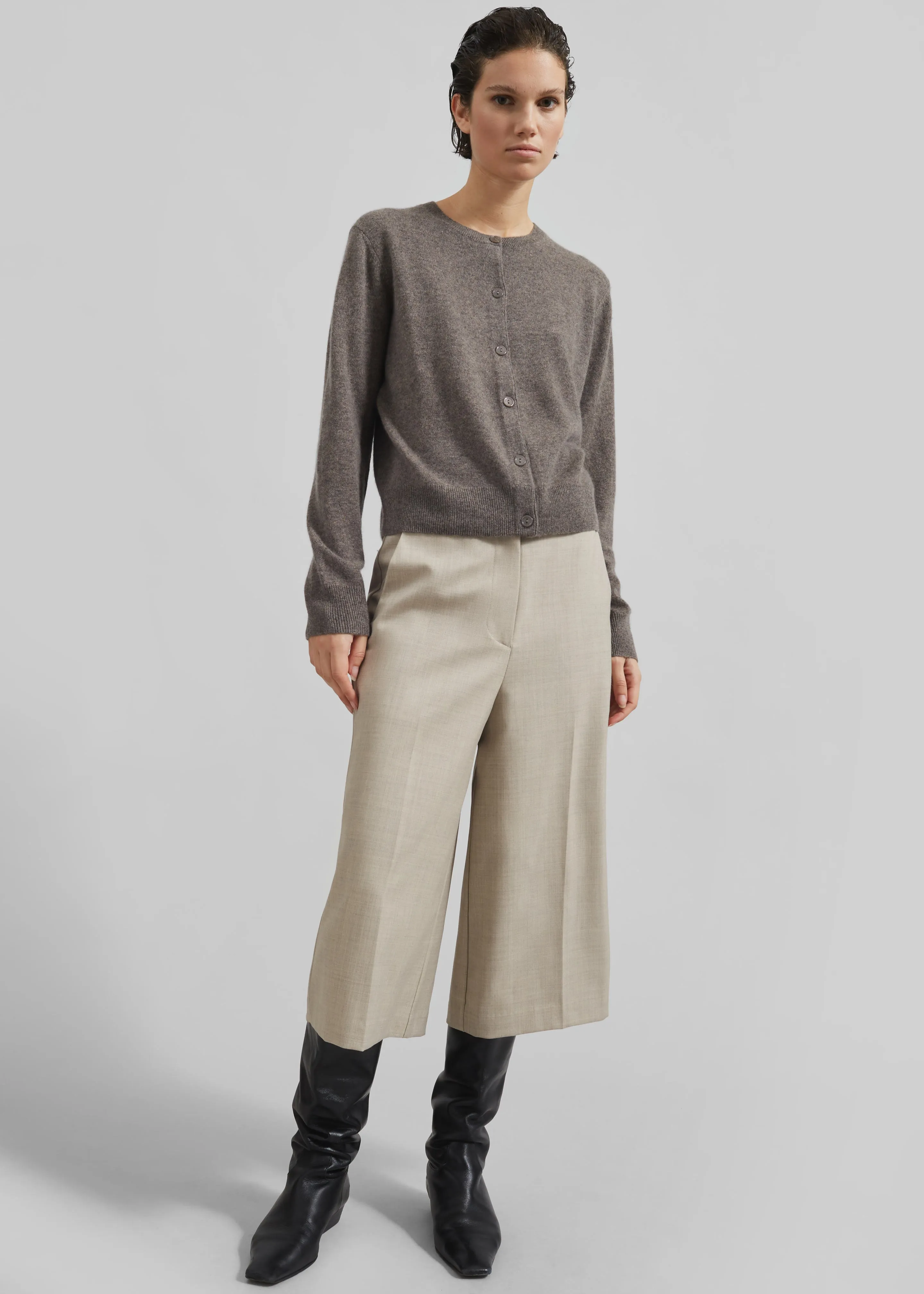 Samsøe Samsøe Saboston Cardigan - Grey Blue Melange sold by Frankie Shop product image thumbnail 4