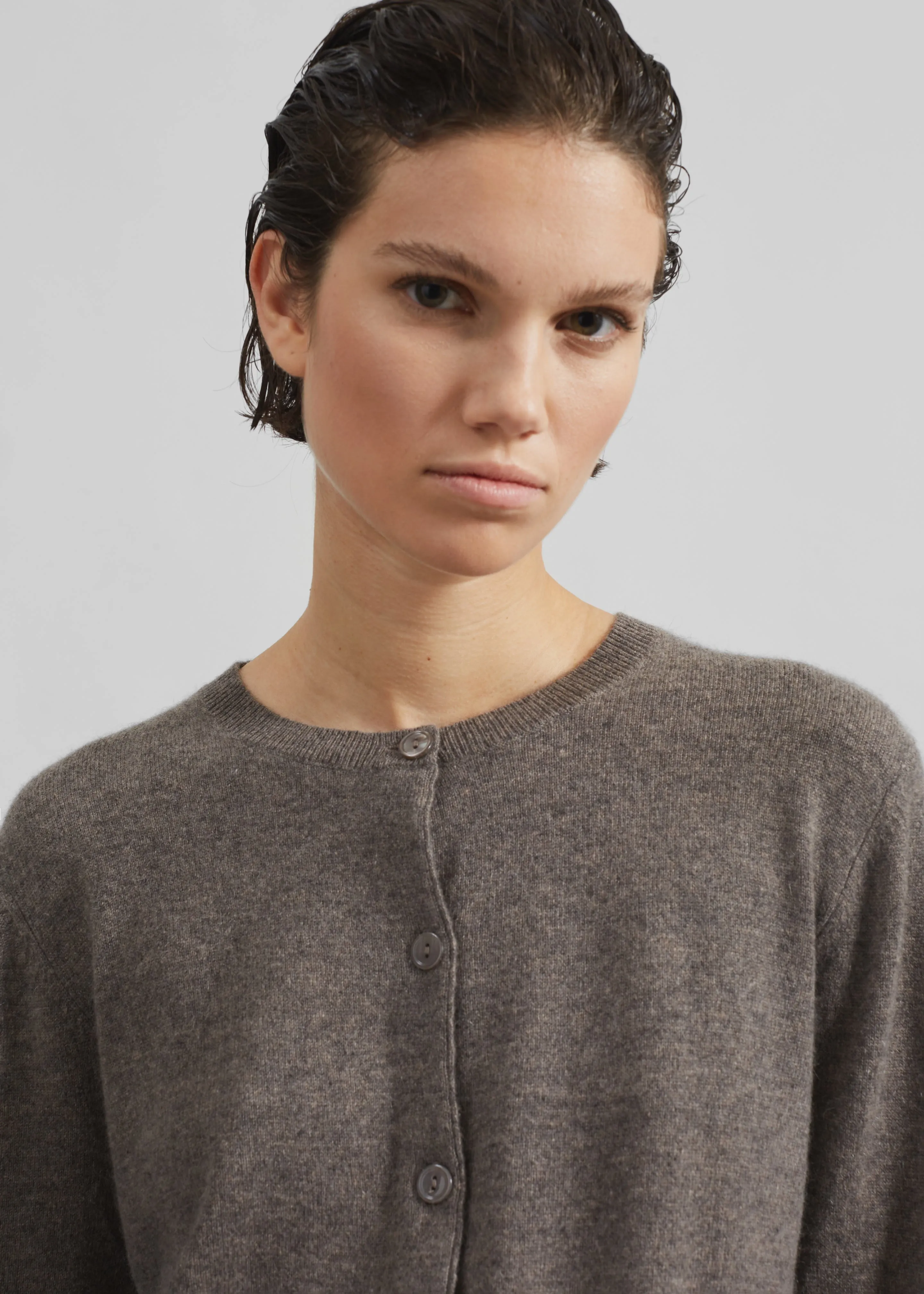 Samsøe Samsøe Saboston Cardigan - Grey Blue Melange sold by Frankie Shop product image thumbnail 5