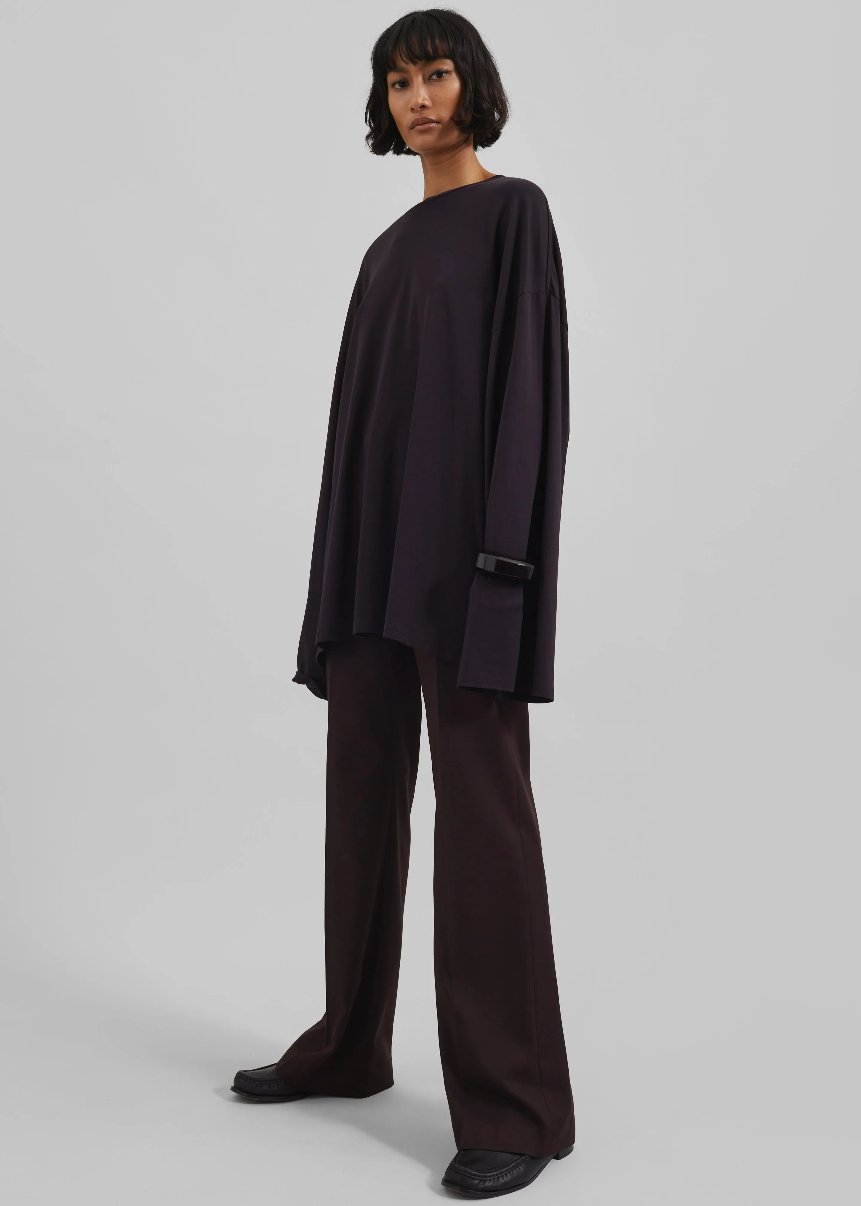 Rio Oversized Sleeve Tee - Dark Plum sold by Frankie Shop product image thumbnail 4