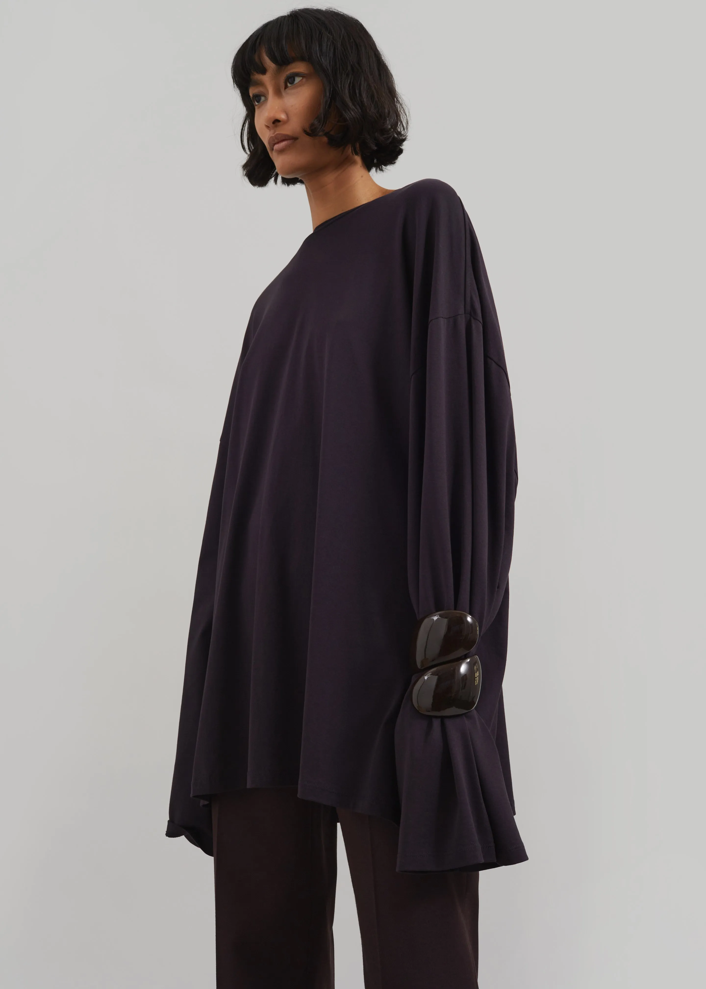 Rio Oversized Sleeve Tee - Dark Plum sold by Frankie Shop product image thumbnail 2