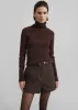 Merida Faux Suede Shorts - Brown sold by Frankie Shop