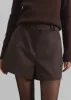 Merida Faux Suede Shorts - Brown sold by Frankie Shop