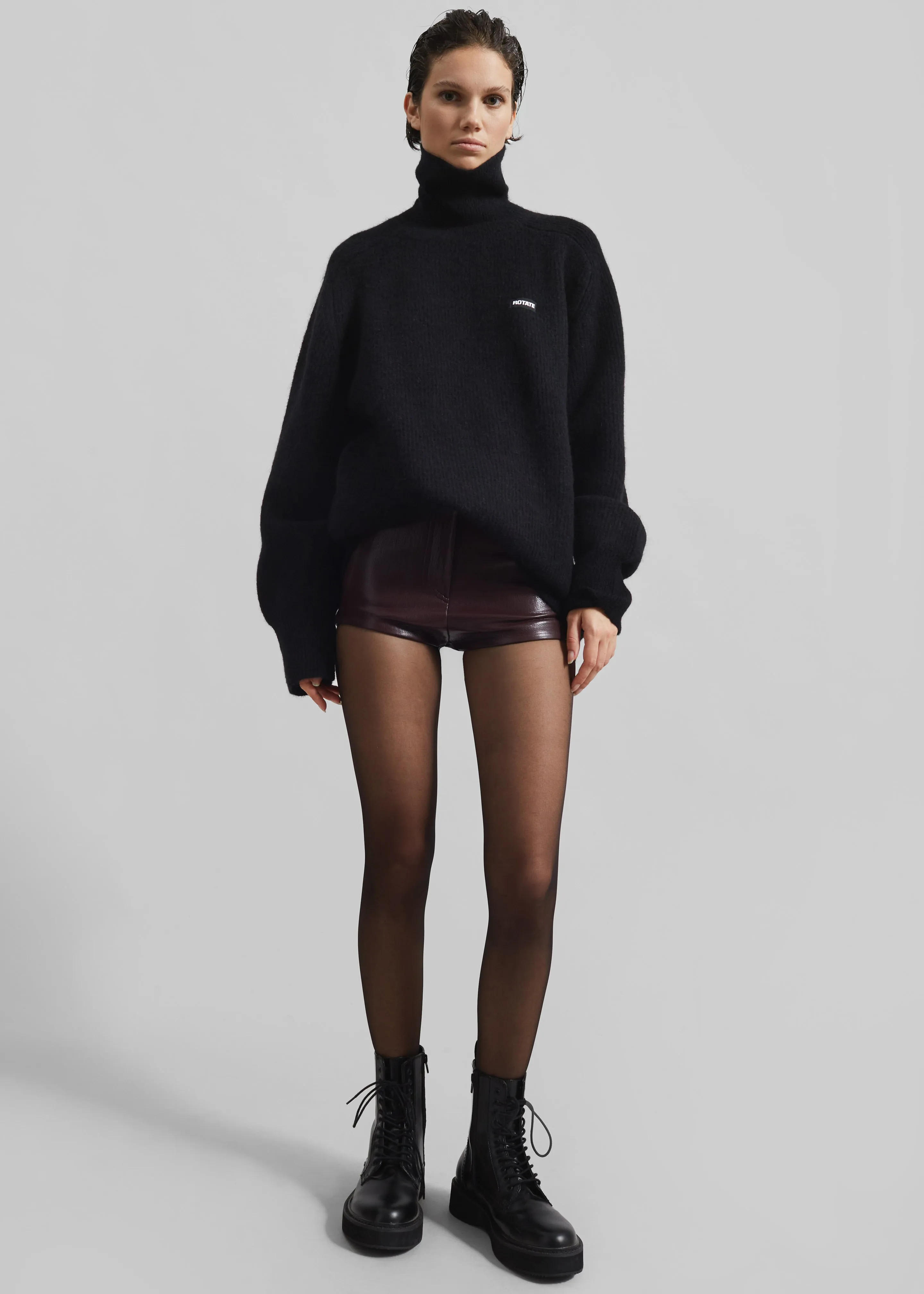 Rotate Turtleneck Sweater - Black sold by Frankie Shop